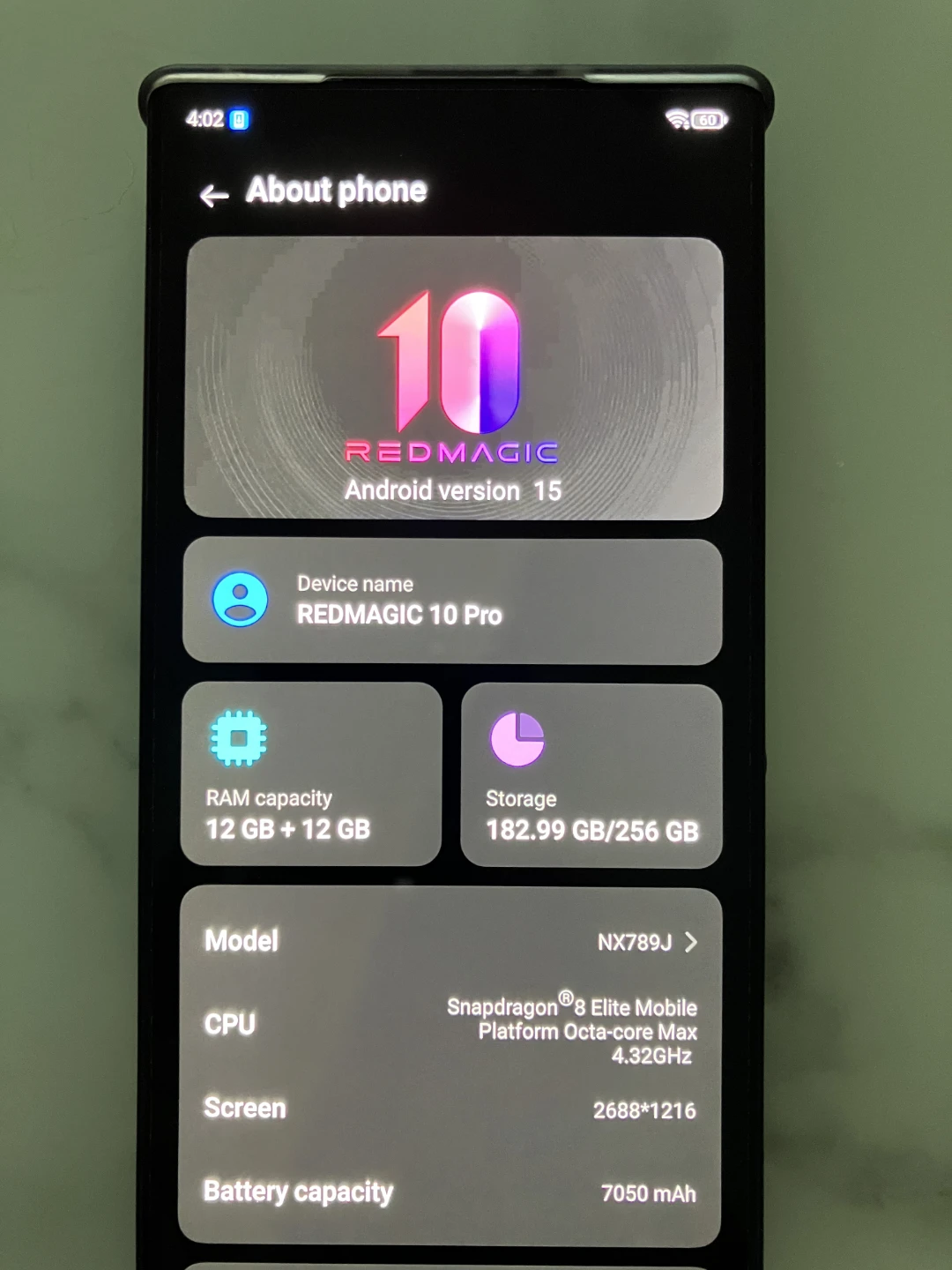 Red Magic 10 Pro (12GB RAM / 256GB) – Full Box & Accessories - photo 2