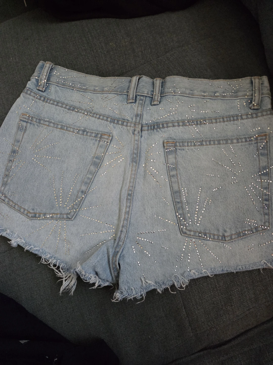 ZARA Embellished Denim Shorts - photo 2