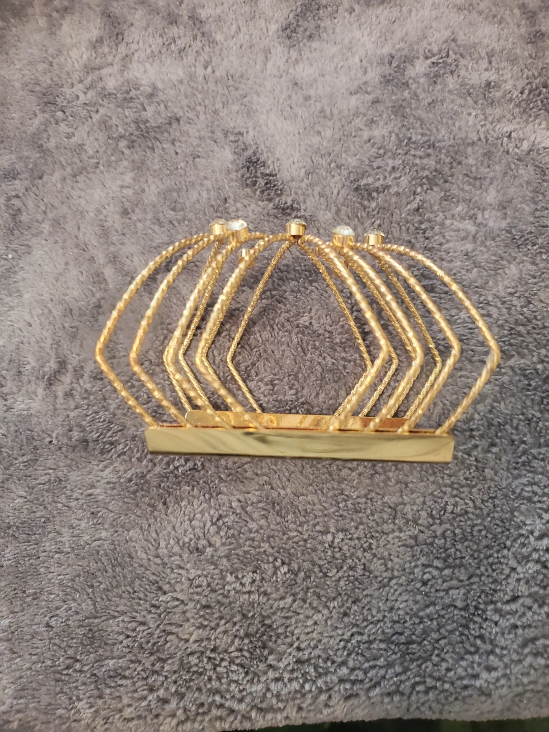 Gold Arm Bracelet with Rhinestones - photo 4