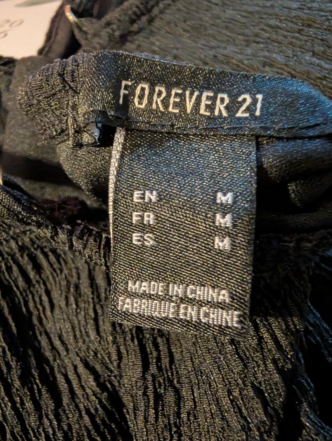 Forever 21 Black Textured Cami Dress - Size Medium