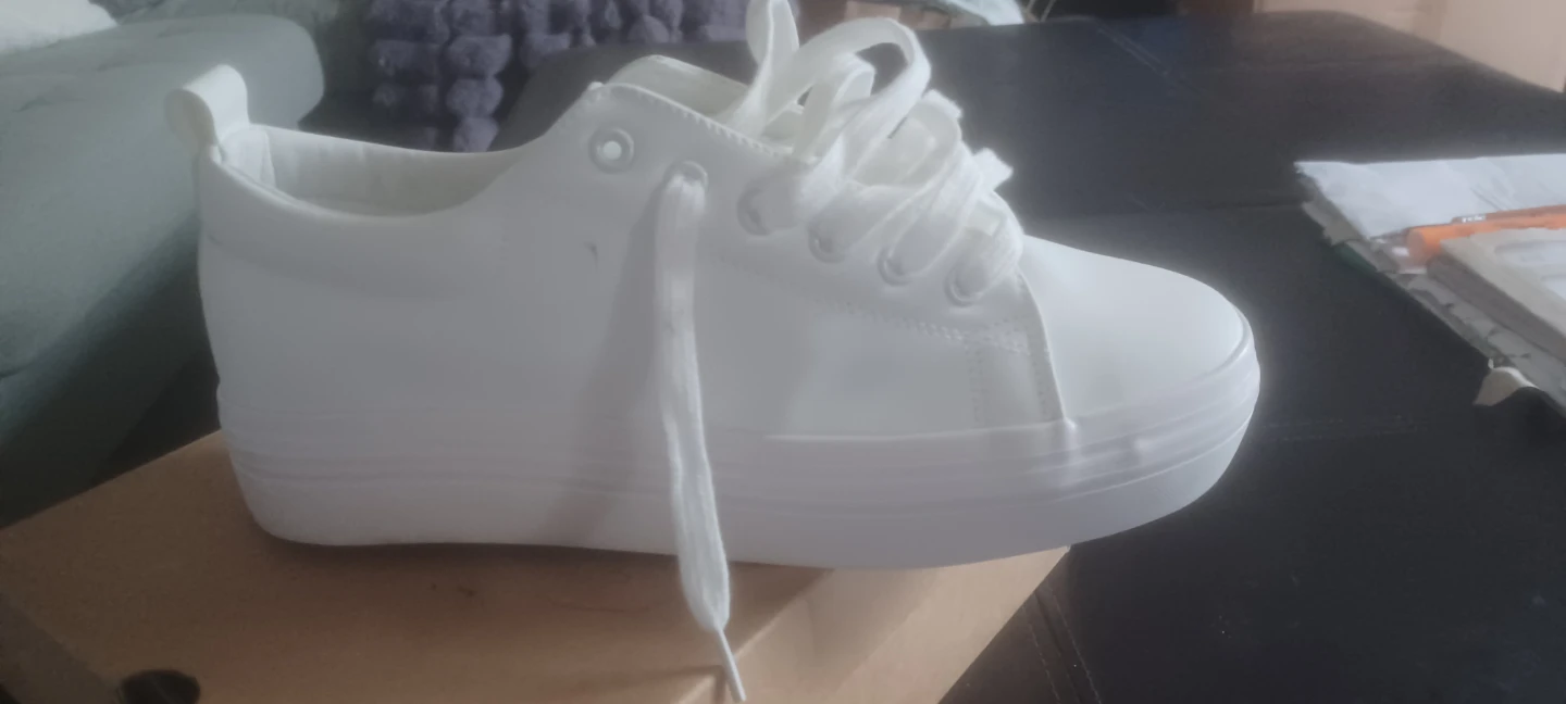 White Platform Sneakers - photo 3