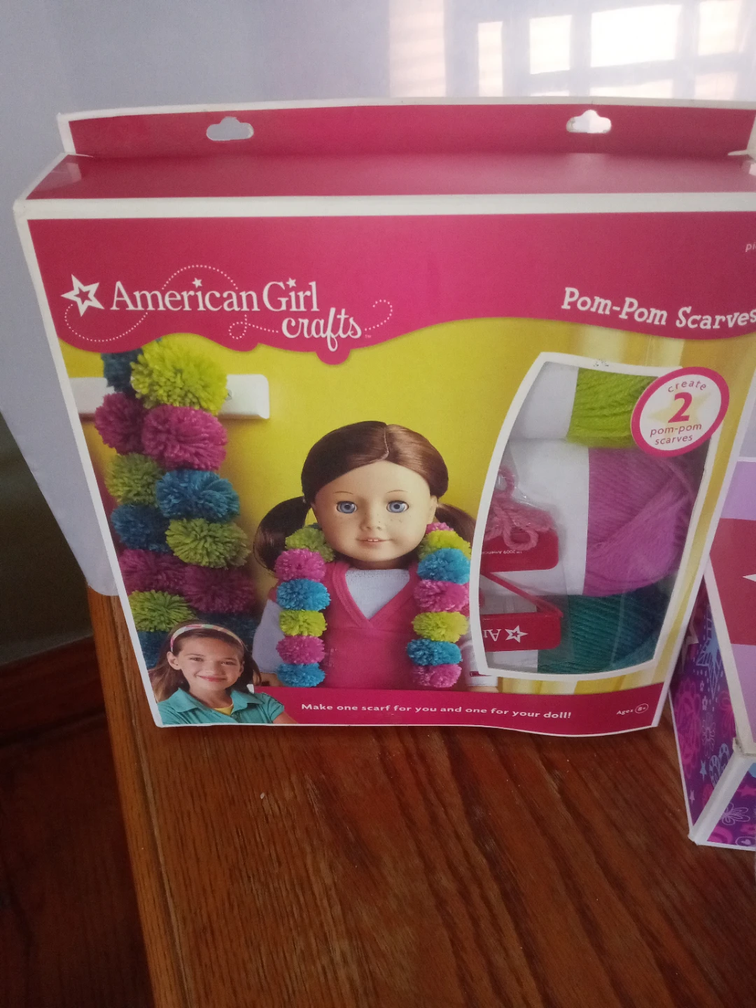 American Girl Crafts Pom-Pom Scarves Kit & White Cowboy Hat Set - photo 2
