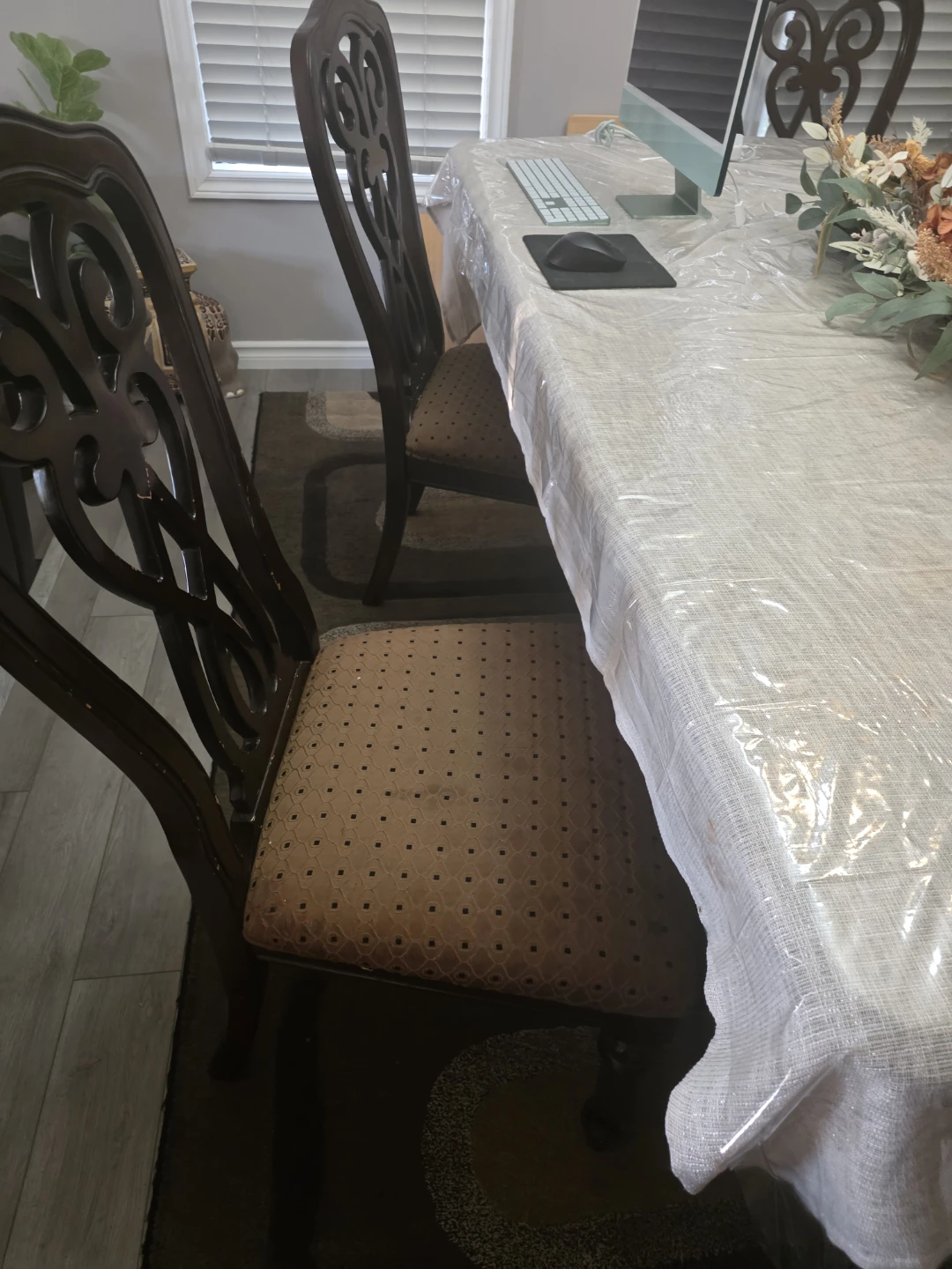 Wooden Dining Chairs with Padded Seats - photo 3