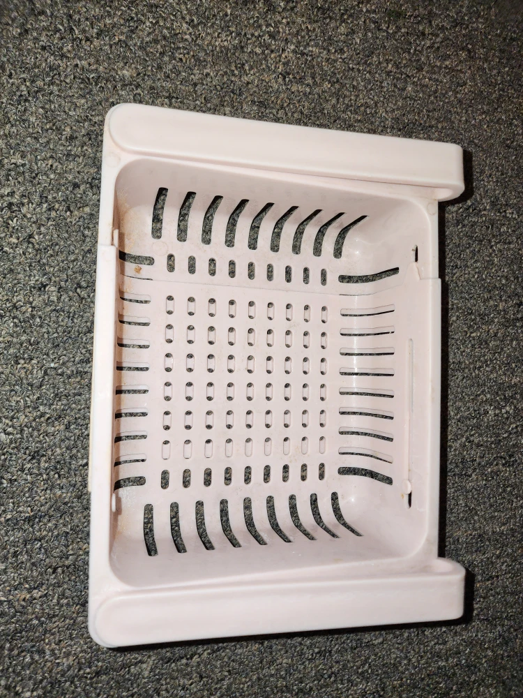 Pink Plastic Refrigerator Storage Basket