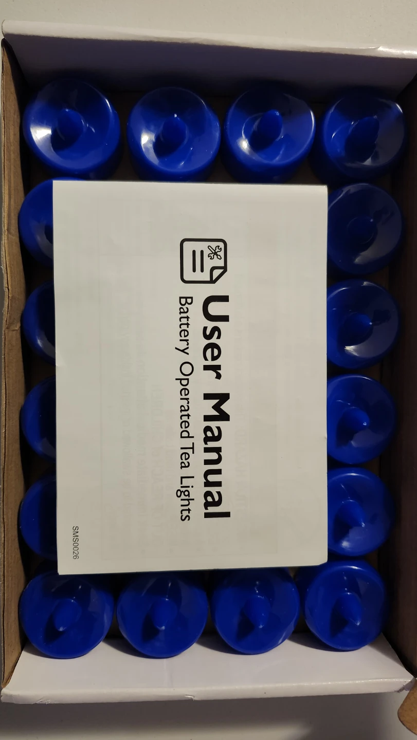 24 Blue Battery Operated LED Tea Lights - photo 3