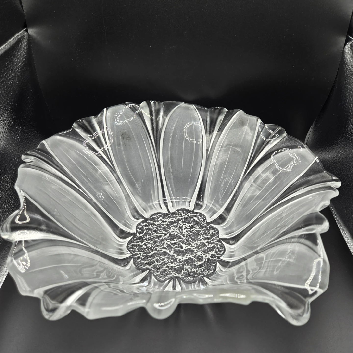 Glass Sunflower Serving Bowl - photo 2