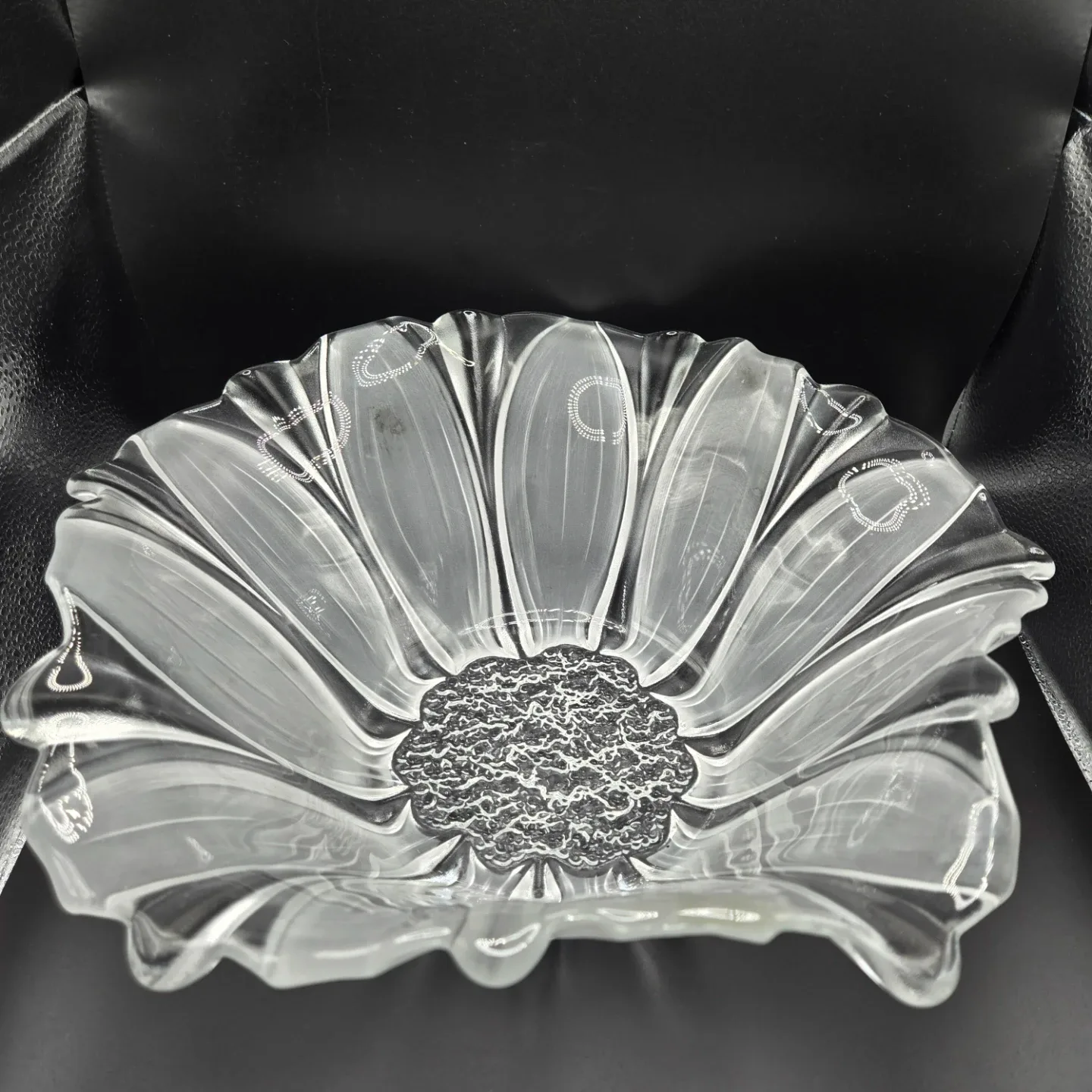 Glass Sunflower Serving Bowl - photo 2