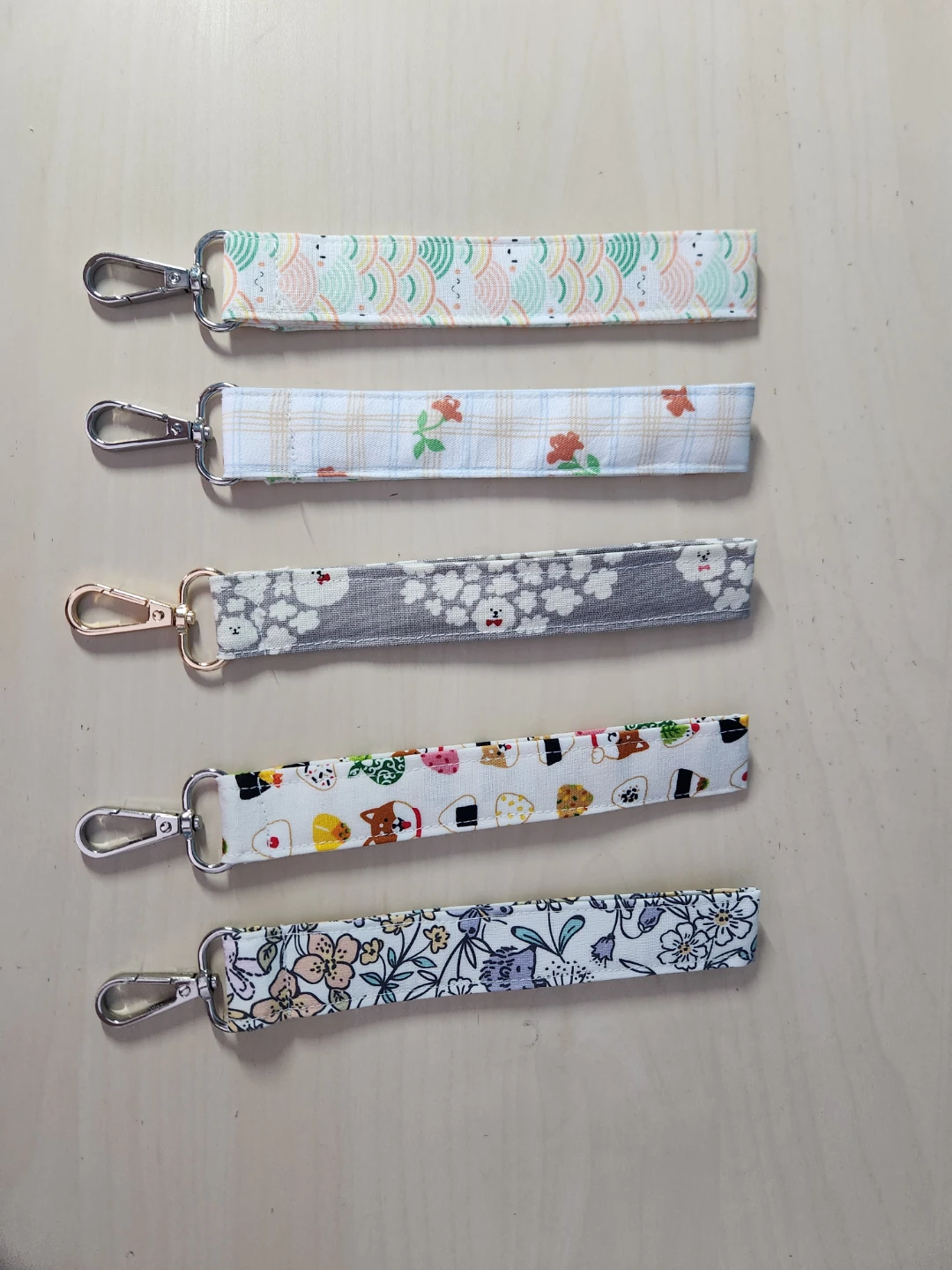 Hand Made Fabric Lanyard Keychains with Assorted Prints - photo 5