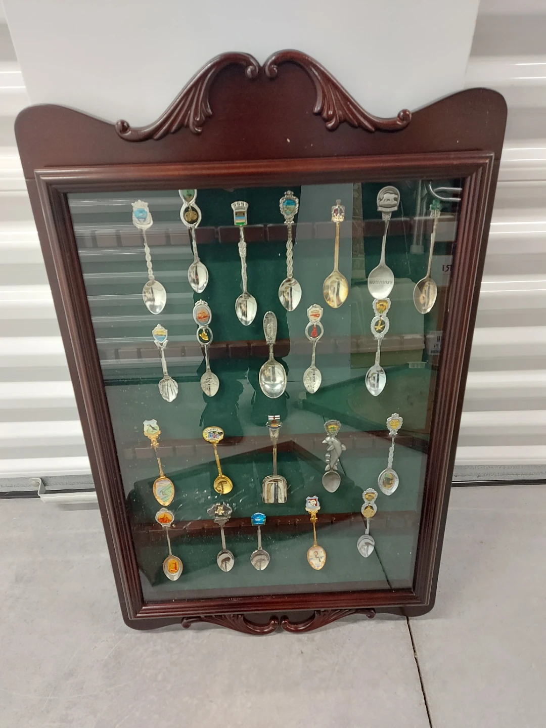 Display Case with Souvenir Spoons
