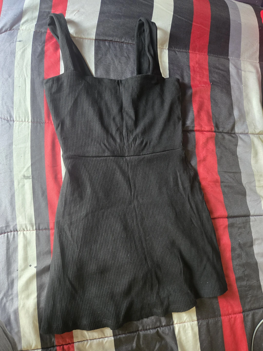 PINK Victoria's Secret Black Ribbed Tank Top and Shorts Set - photo 2