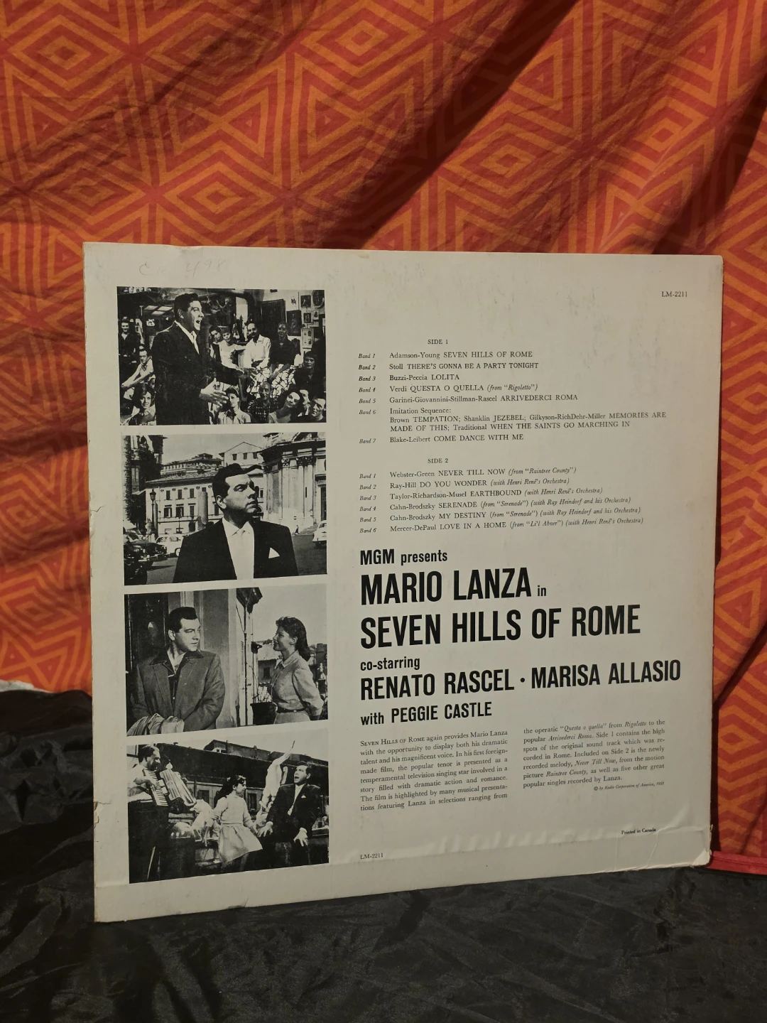 Mario Lanza Seven Hills of Rome Original Soundtrack Vinyl LP - photo 3
