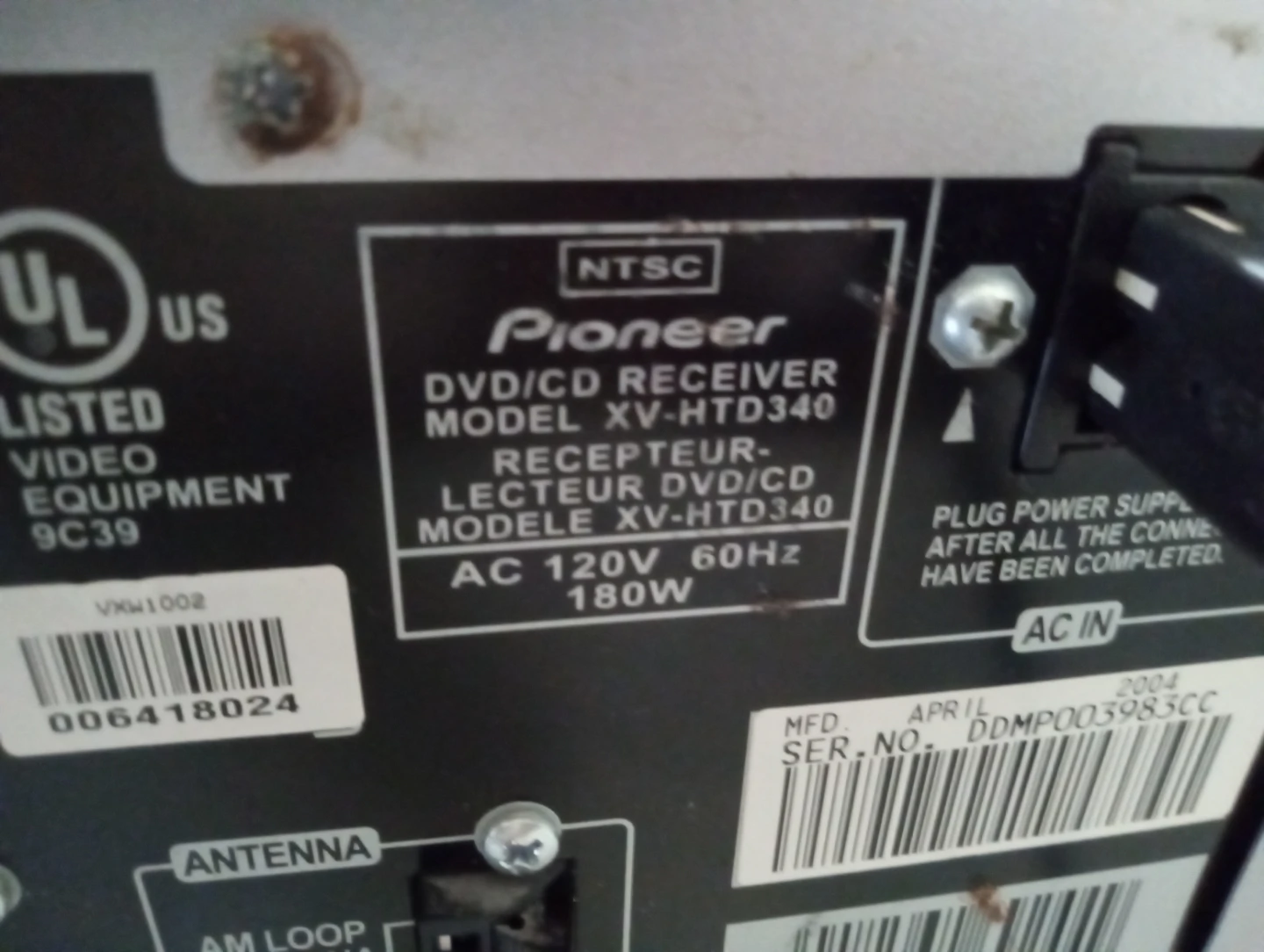 Pioneer DVD/CD Receiver XV-HTD340 with celestion Speakers