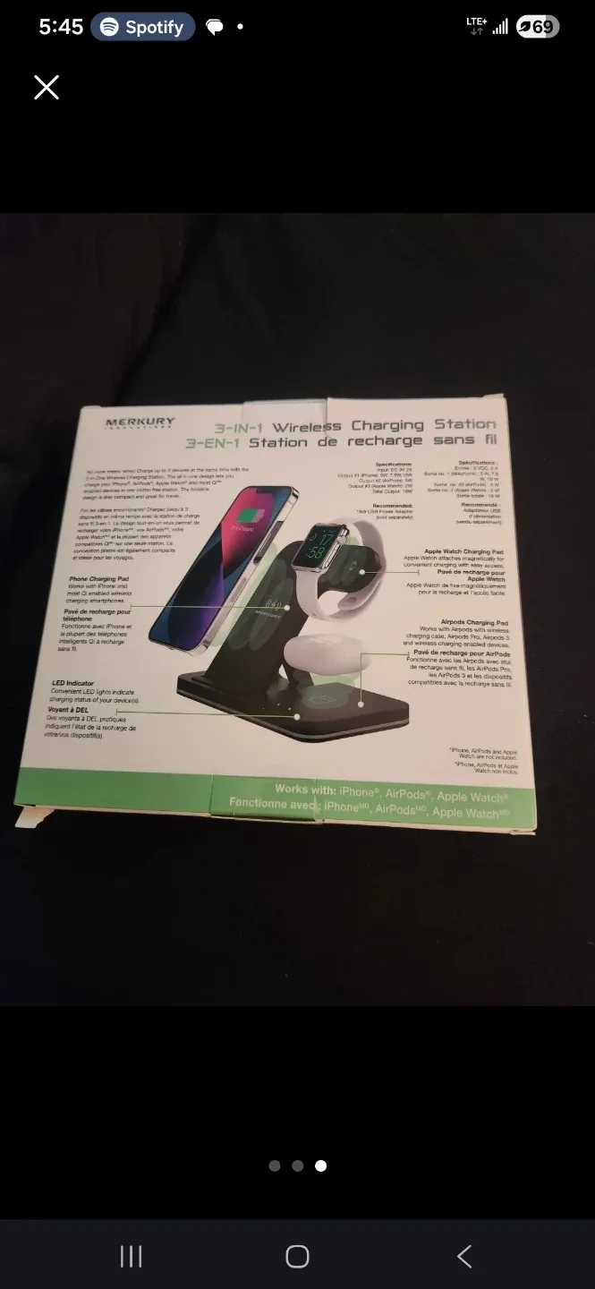 Merkury Innovations 3-in-1 Wireless Charging Station - photo 4