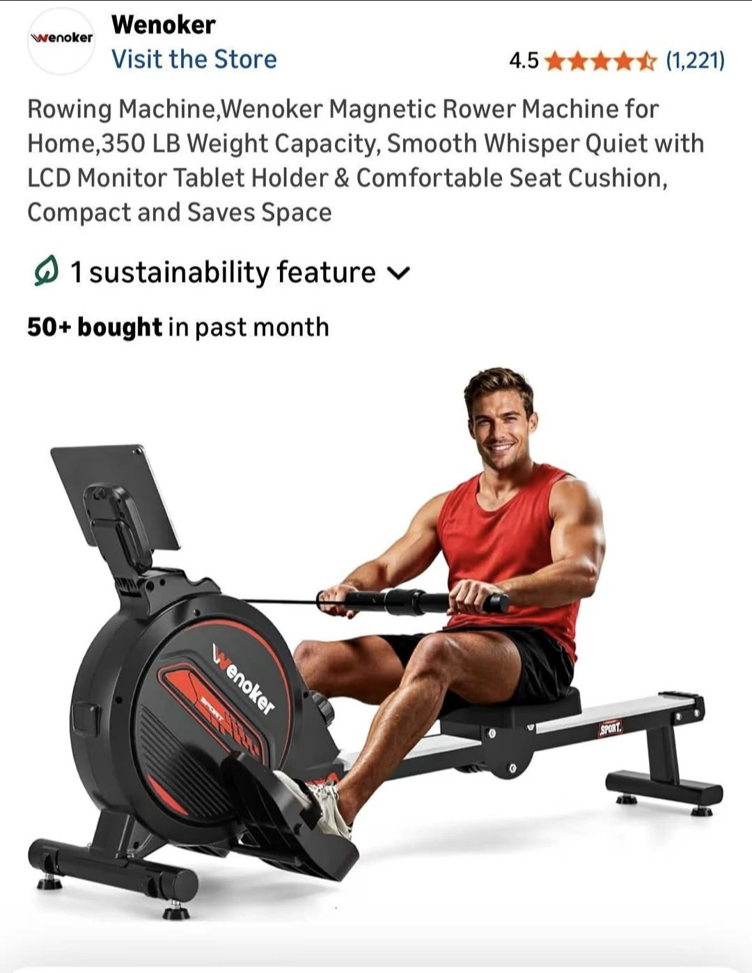 Wenoker Magnetic Rowing Machine