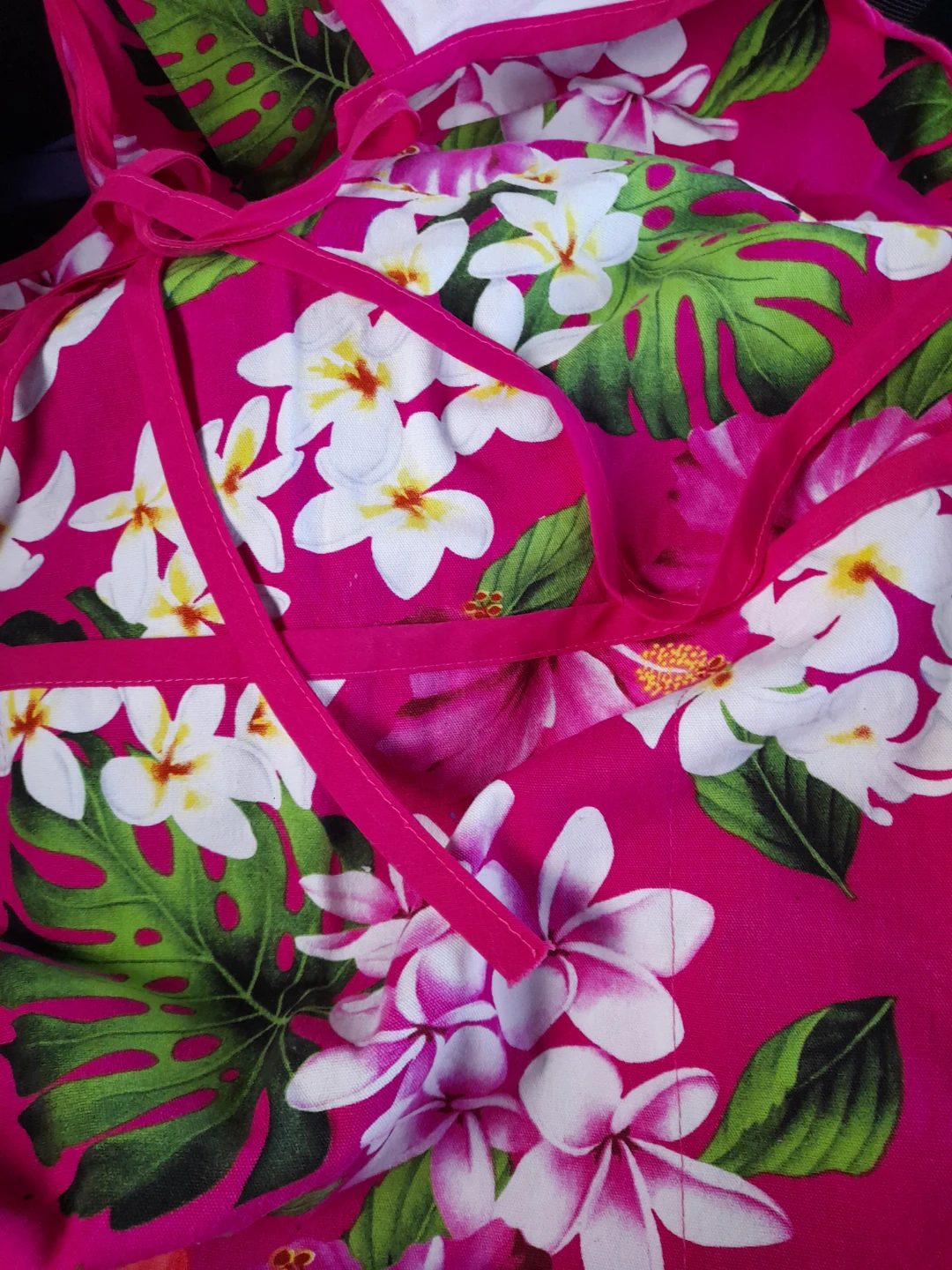 Maui Island Cotton Apron - Pink Floral