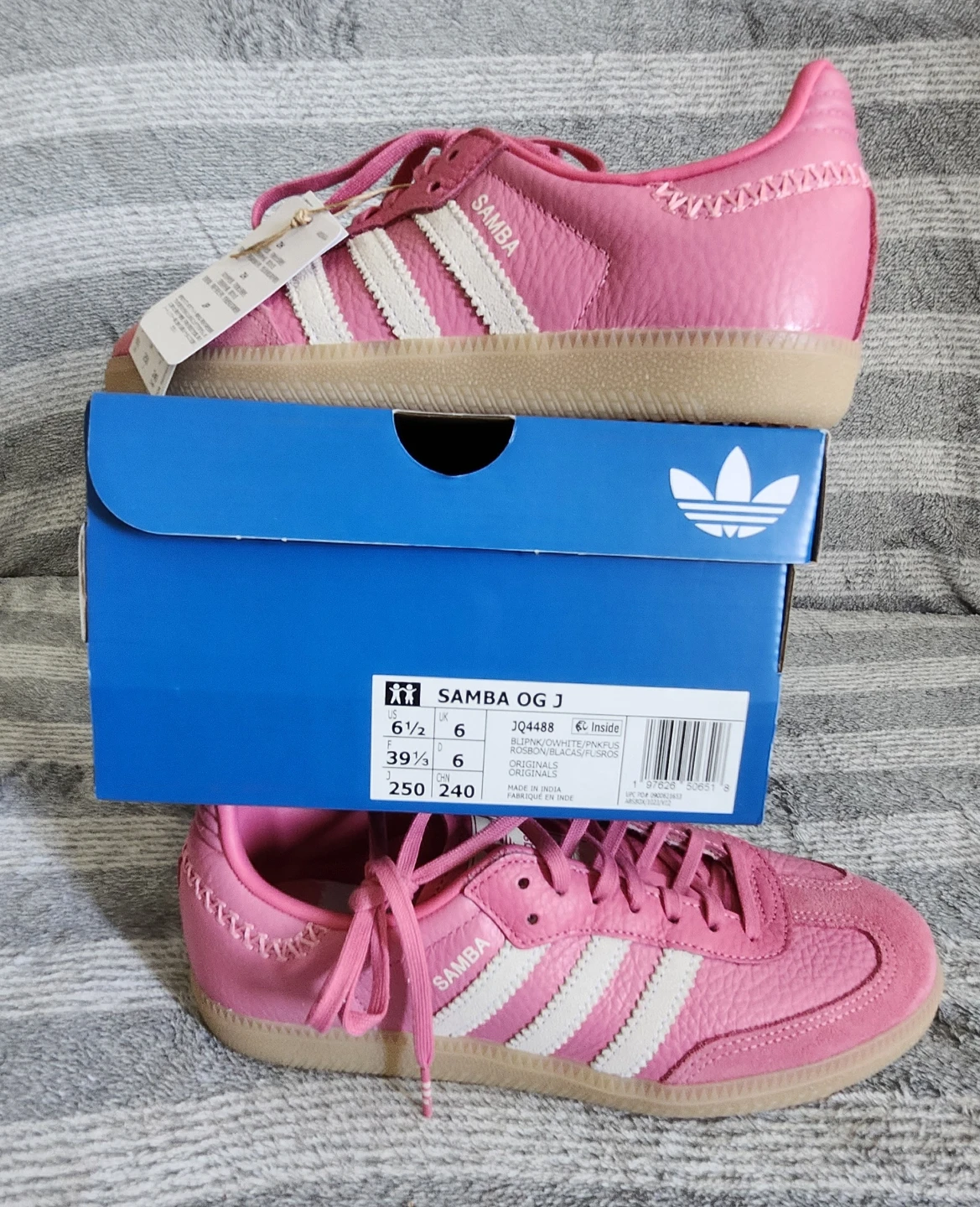 Adidas Samba OG J Pink  Shoes Size 7 - photo 5