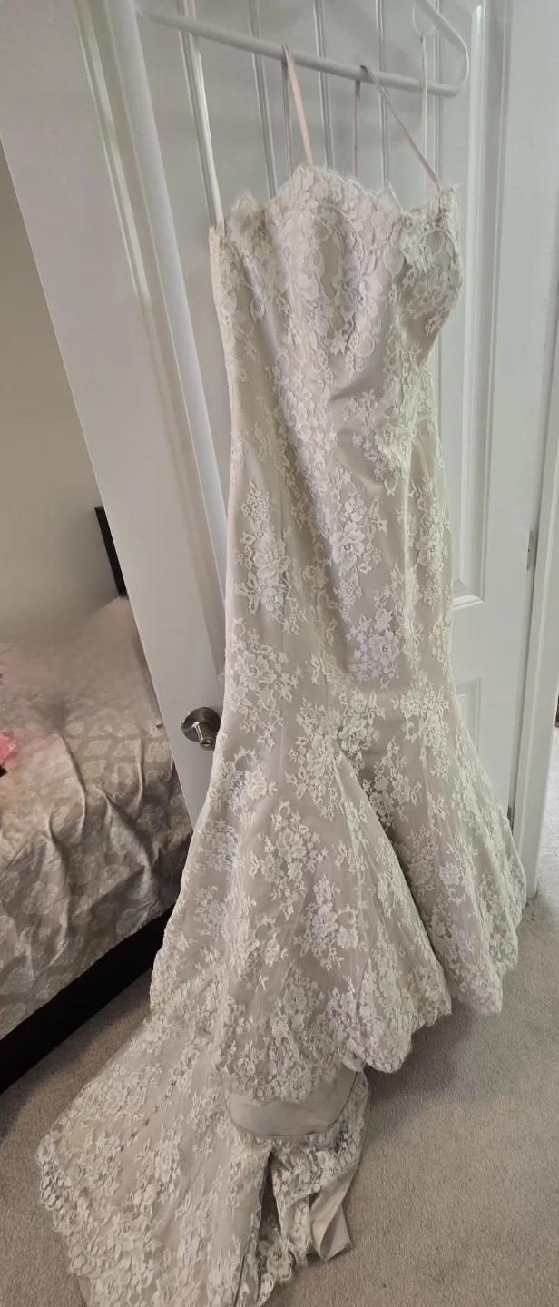 Strapless Lace Wedding Dress - photo 3