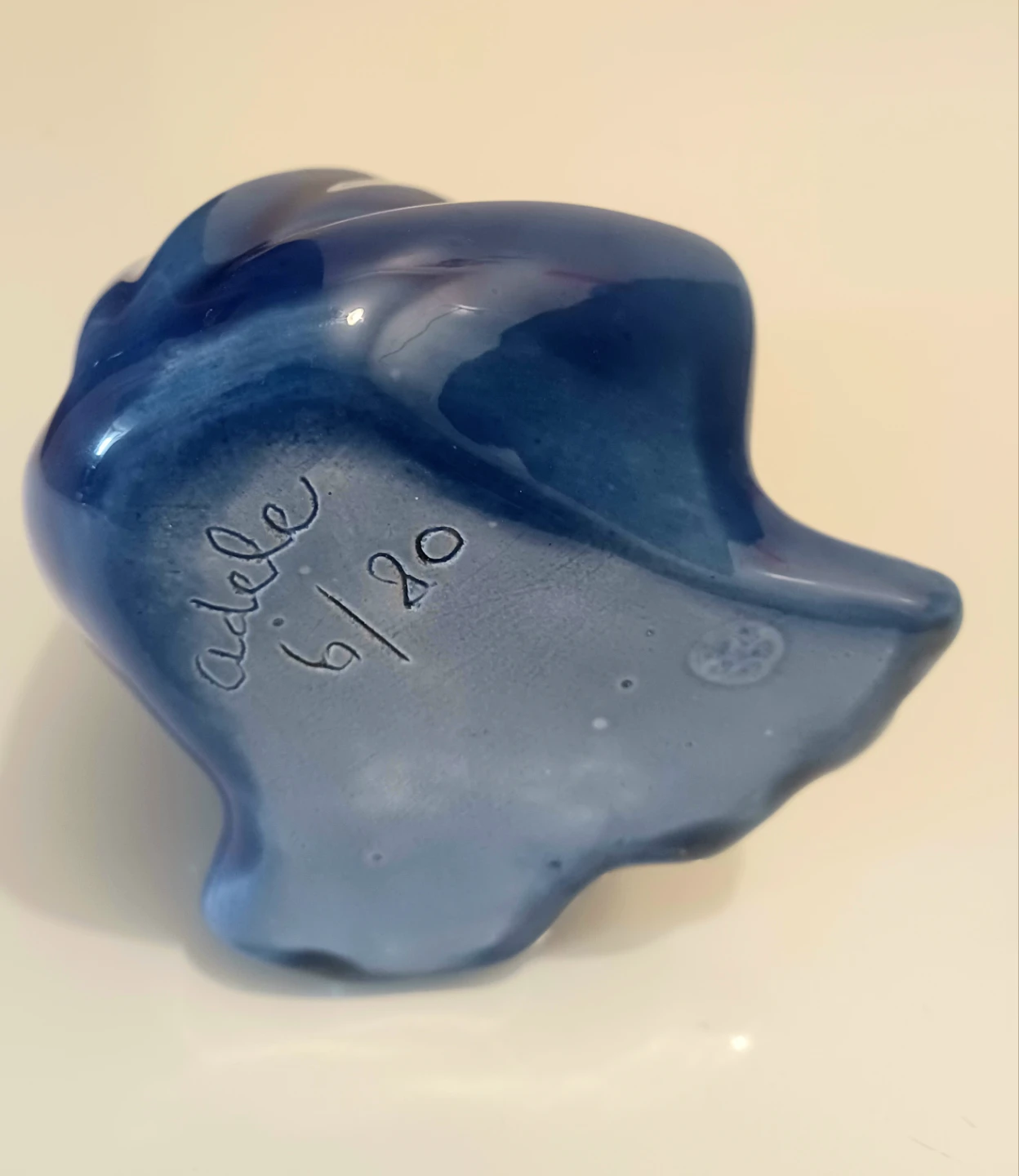 Unique Signed & Dated Hand Crafted Ceramic Frog - photo 4