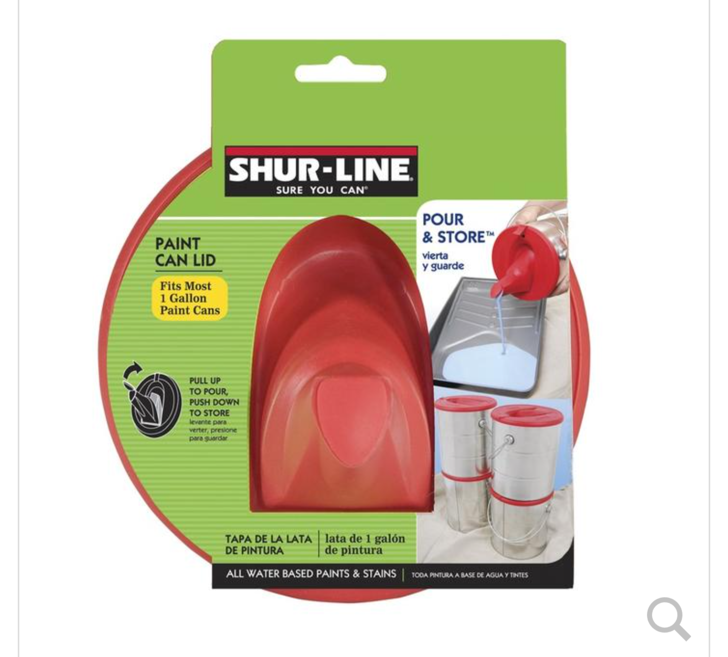 Shur-Line Red Silicone Store and Pour Collapsible Paint Can Lids - photo 2
