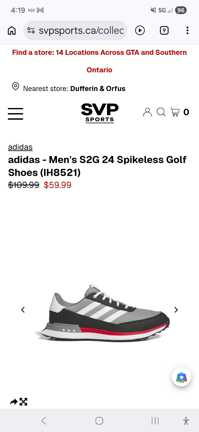 Golf shoes men's 9.5