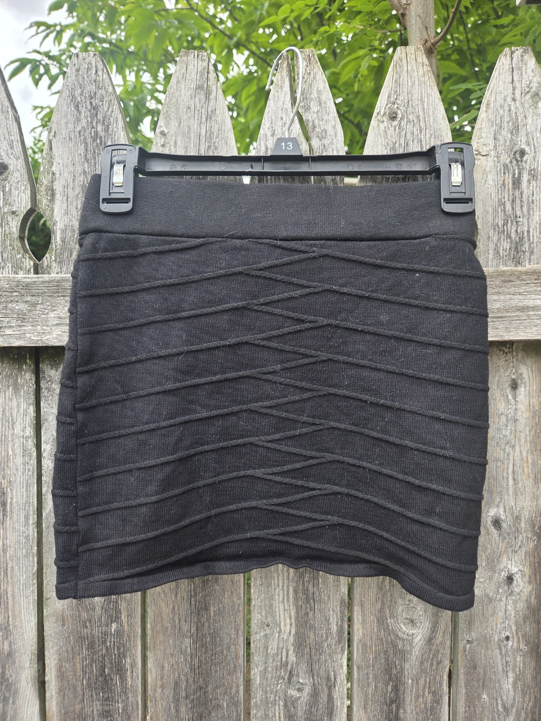 Black Bandage Knit Mini Skirt
