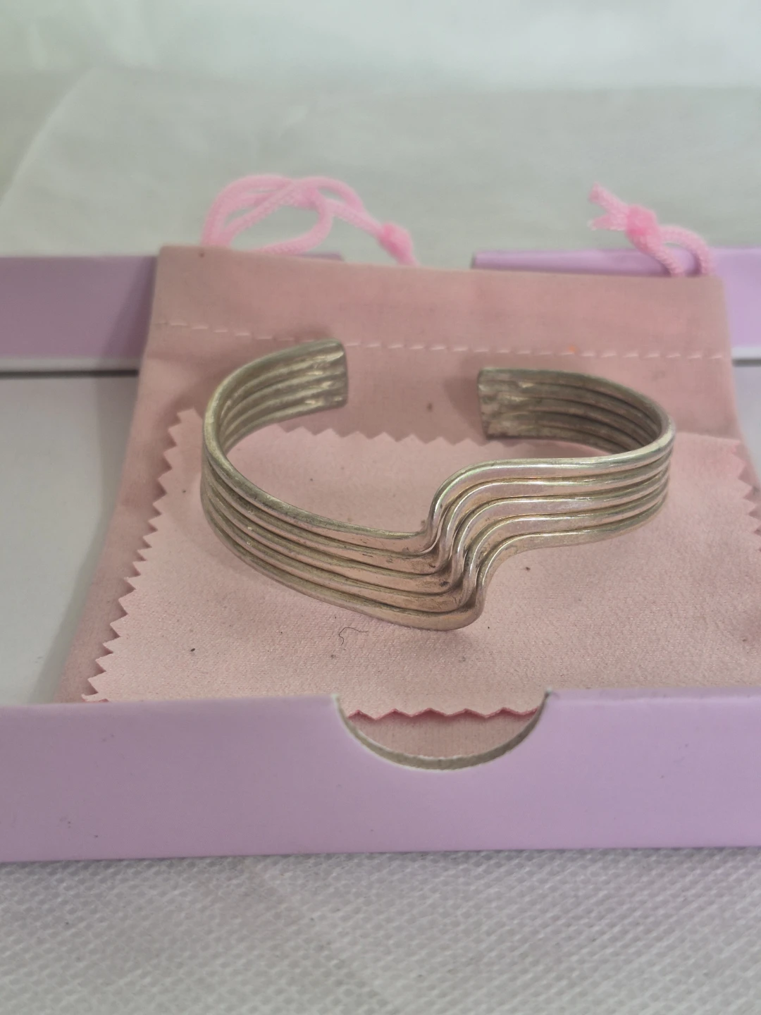 Silver Tone Wavy Cuff Bracelet - photo 2