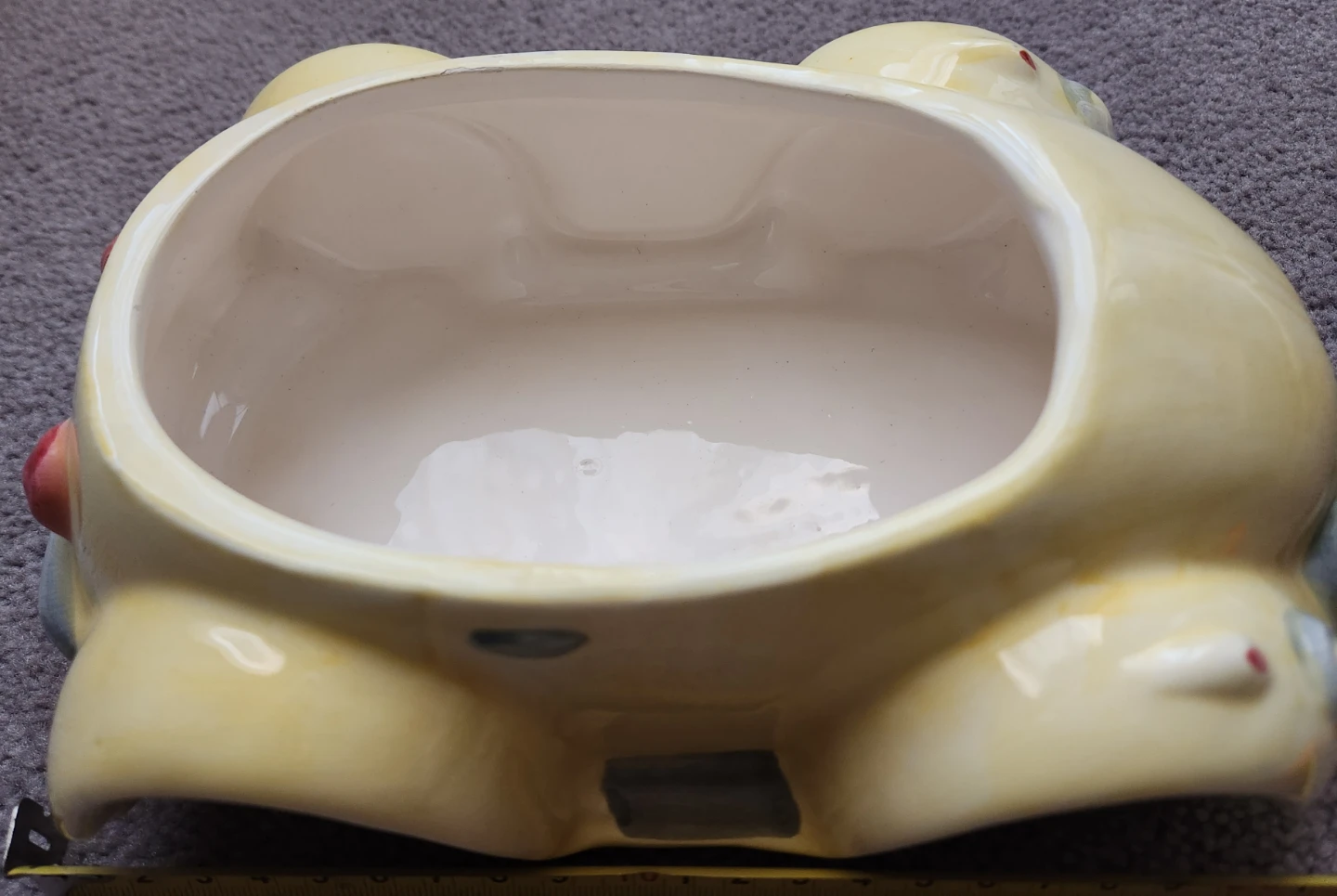 Yellow Car Shaped Ceramic Cookie Jar - photo 2