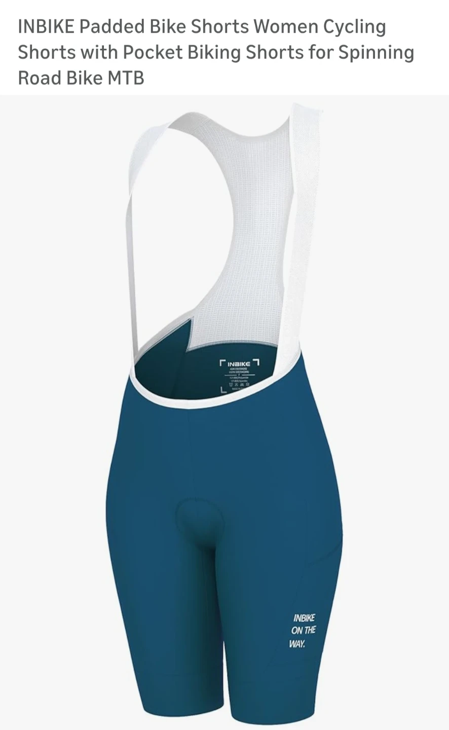 BNWT Women's Padded Bike Shorts - Medium - Blue