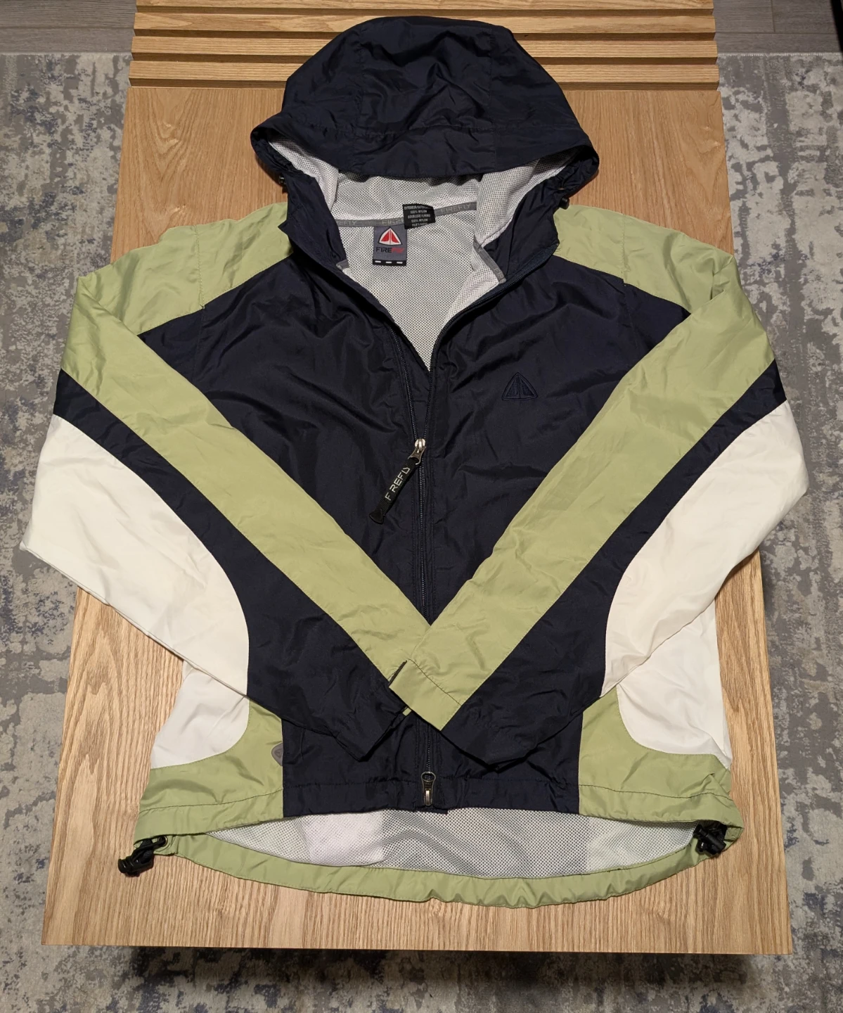 NEW: Women's Firefly Navy & Green Windbreaker Jacket