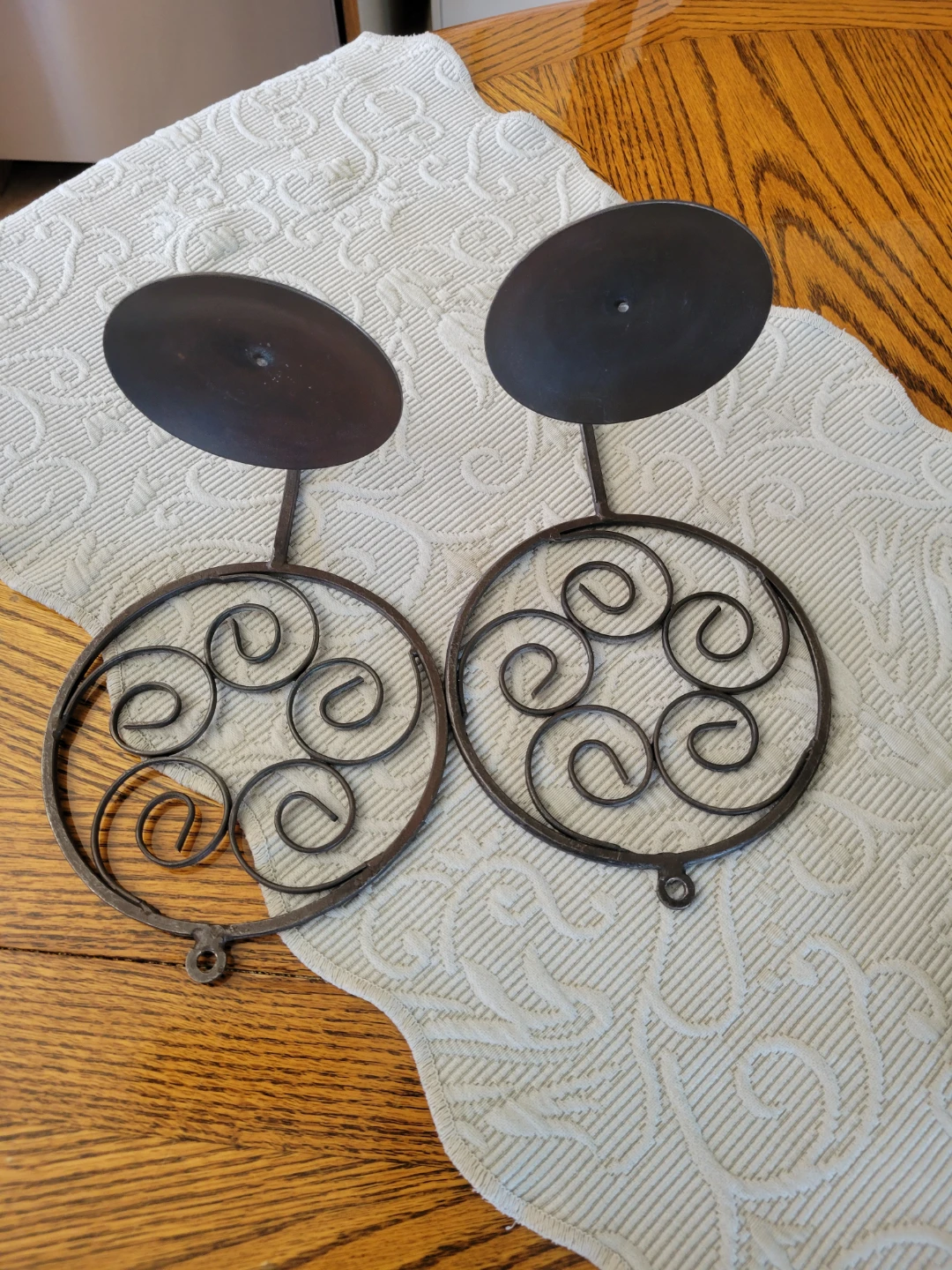 Brown Metal Celtic Style Candle Sconces.  Garden - photo 3