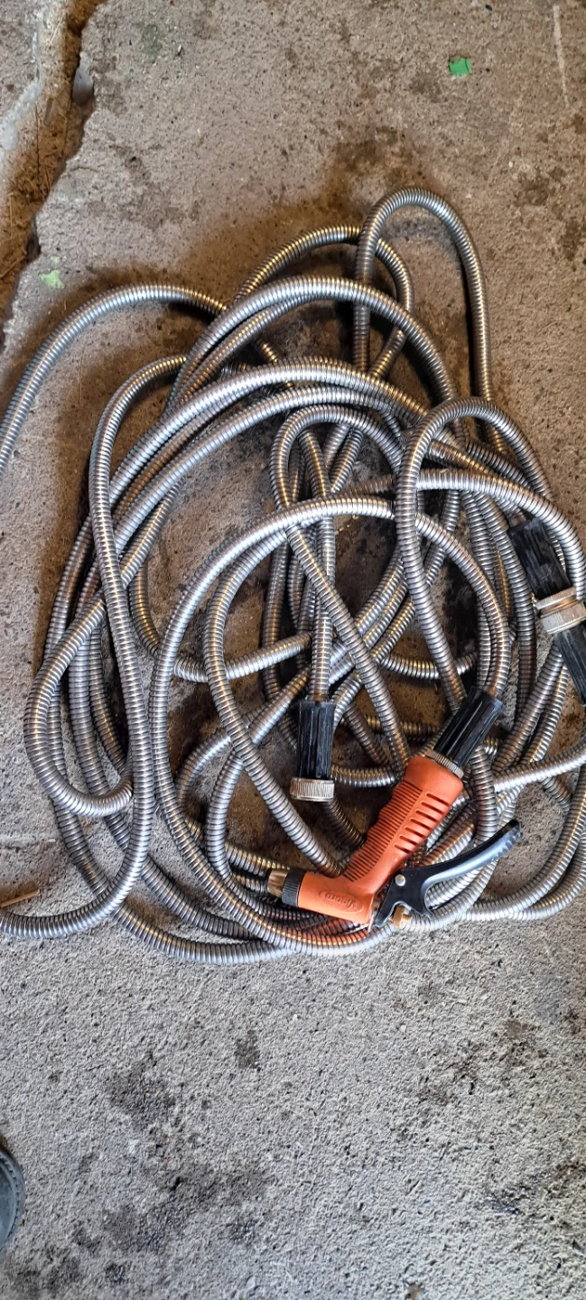 Vigoro Metal Garden Hose with Spray Nozzle - photo 2