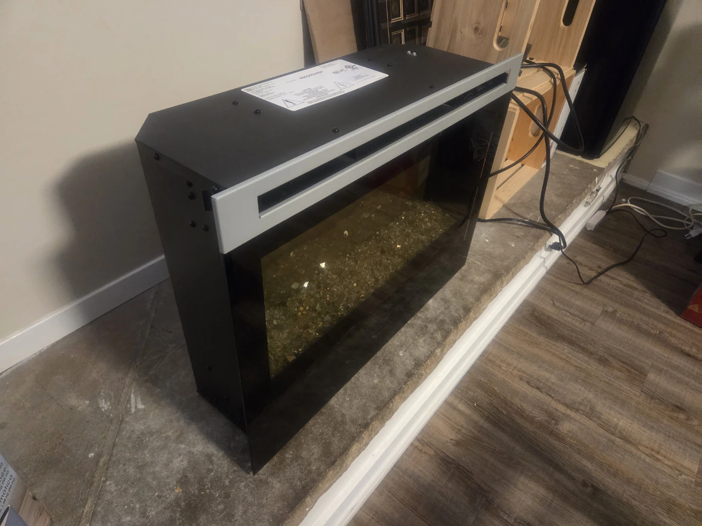 Electric Fireplace with Glass Ember - photo 3