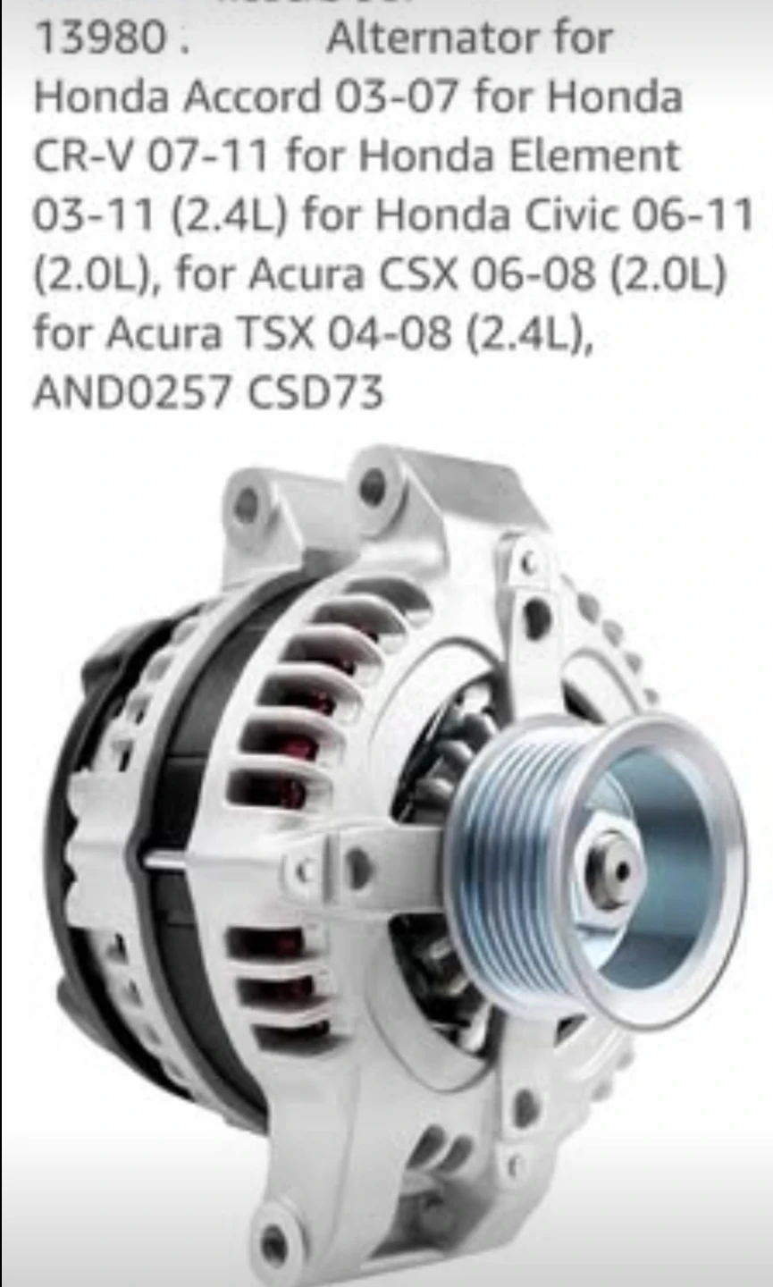 AC Compressor for Honda Accord, Civic, Element, Acura CSX, TSX - photo 2