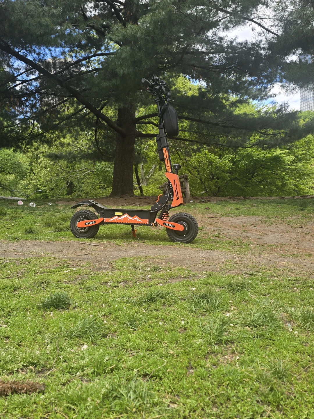 Orange Electric Scooter with Off-Road Tires - photo 3