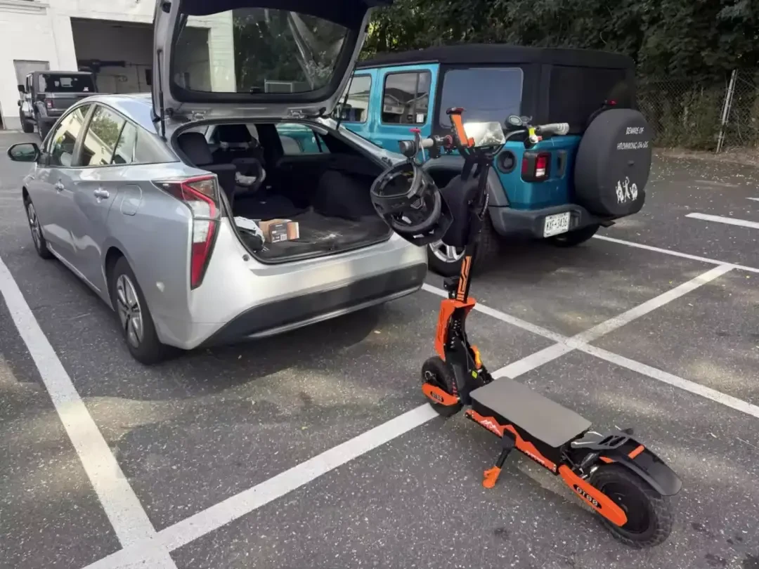 Orange Electric Scooter with Off-Road Tires - photo 5