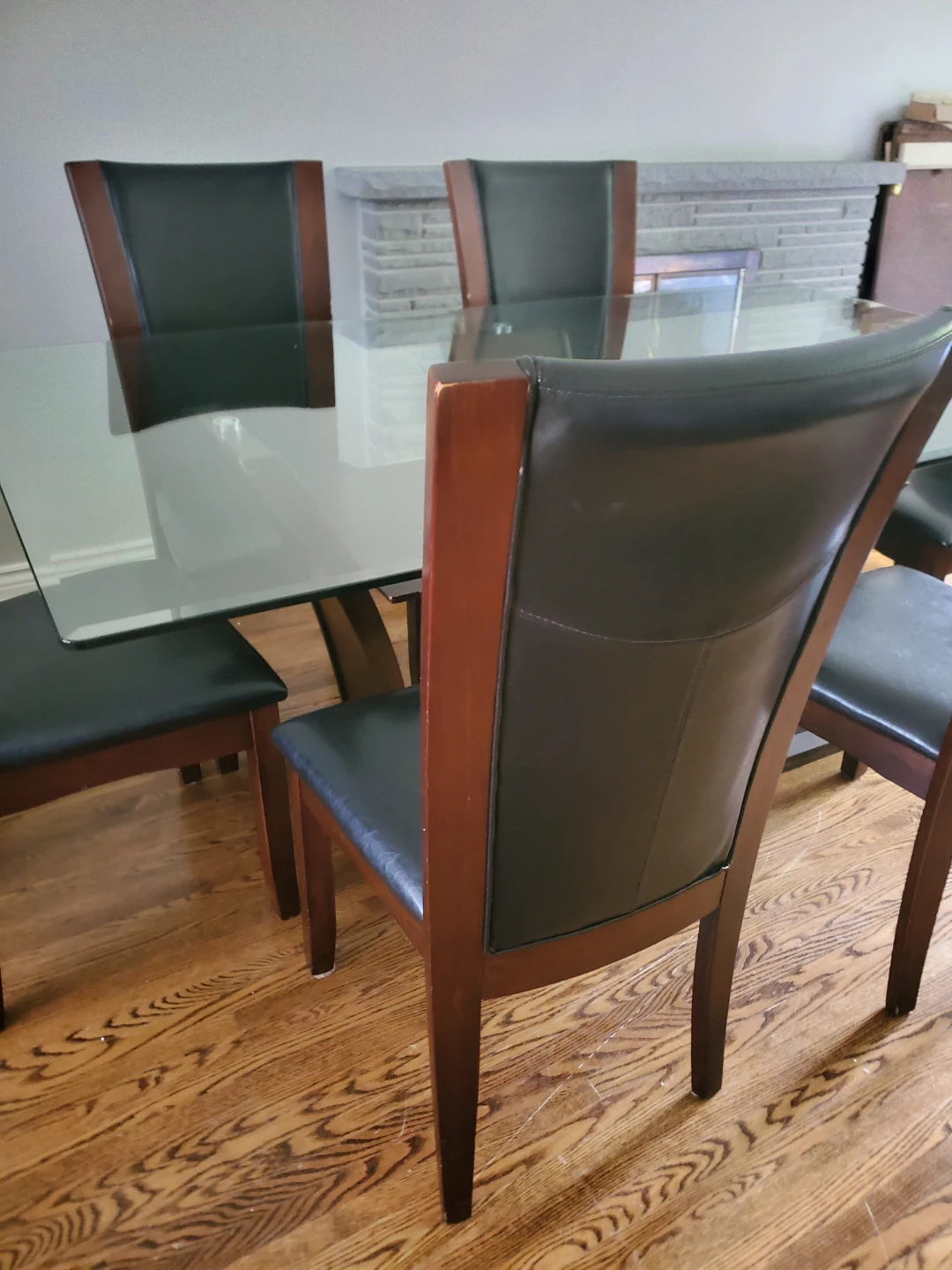 Glass Dining Table with 6 Chairs - photo 3