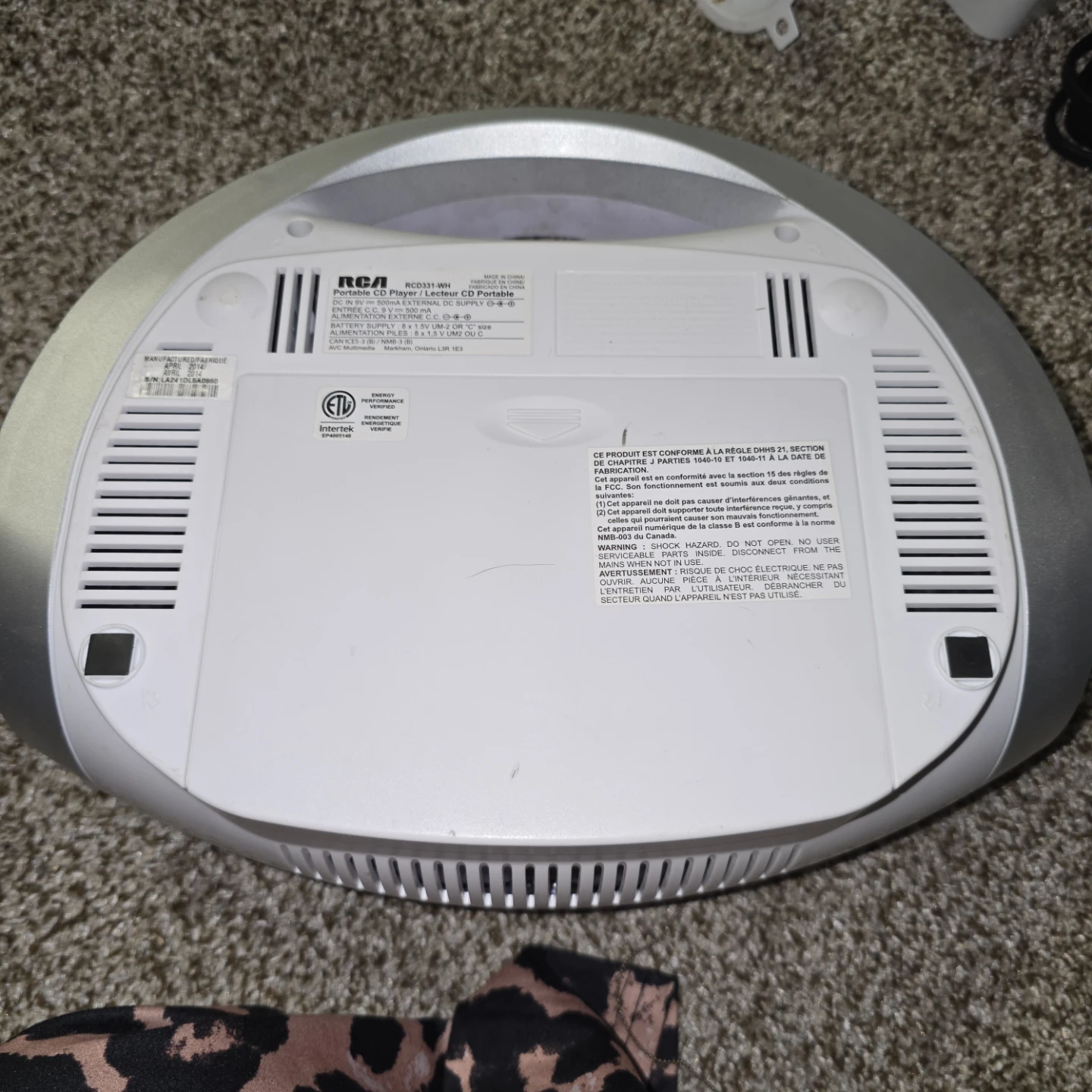 RCA Portable CD Player Radio Boombox - photo 2