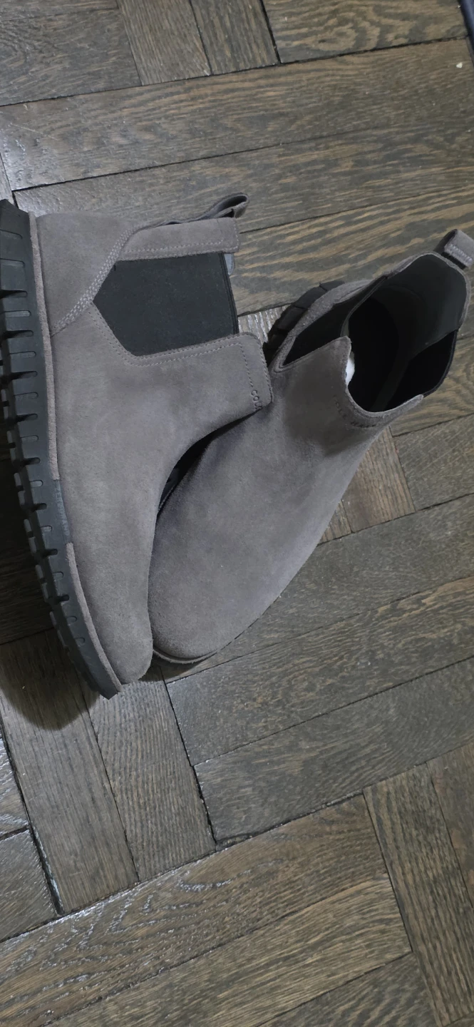 Cole Haan Men's Grey Suede Chelsea Boots Size 10.5