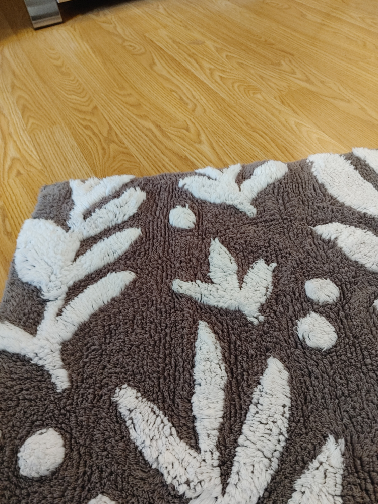 Bath Mat with Leaf Pattern 100% cotton - photo 3
