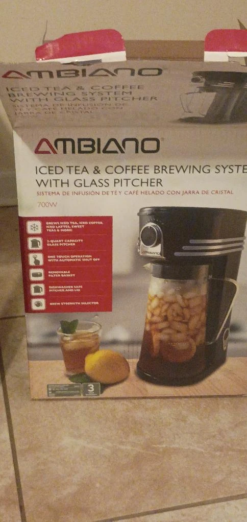 Ambiano Iced Tea & Coffee Brewing System with Glass Pitcher