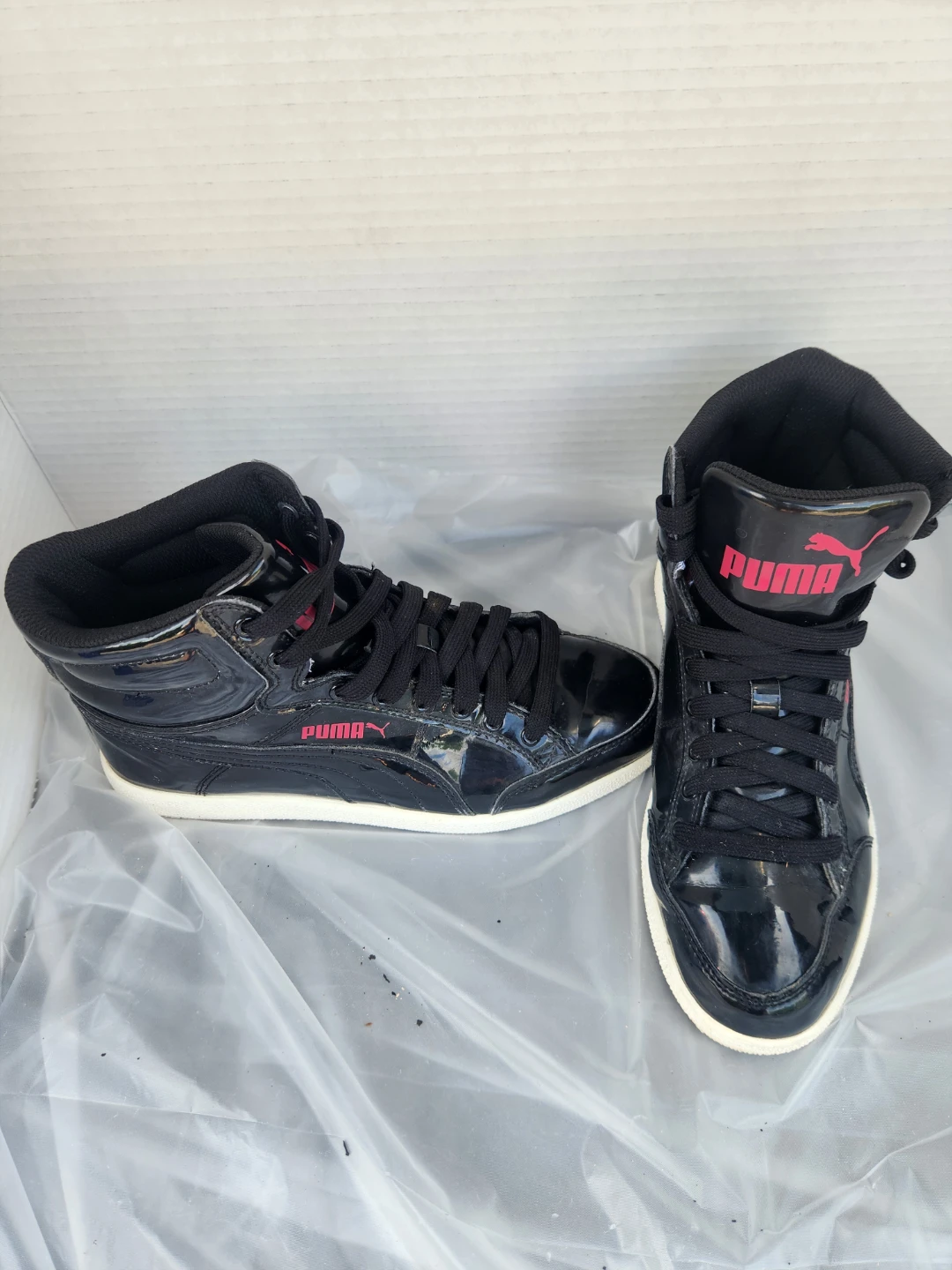 Black Puma High-Top Sneakers