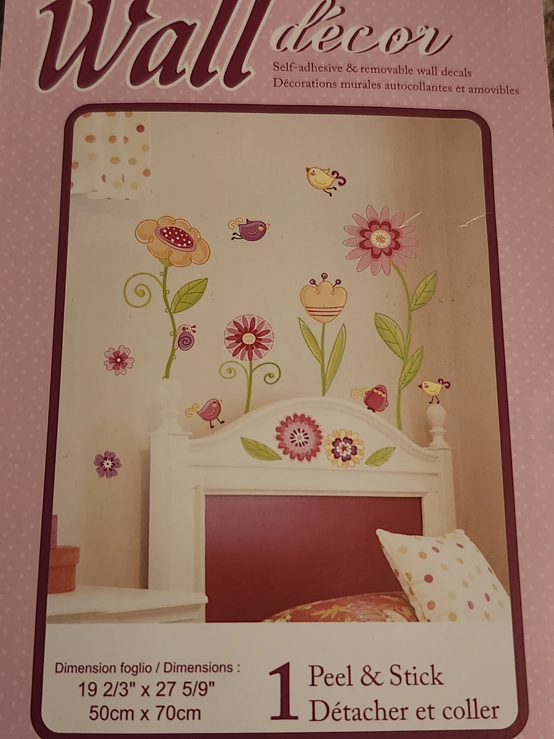 Wall Decor Self-adhesive & Removable Flower and Bird Decals