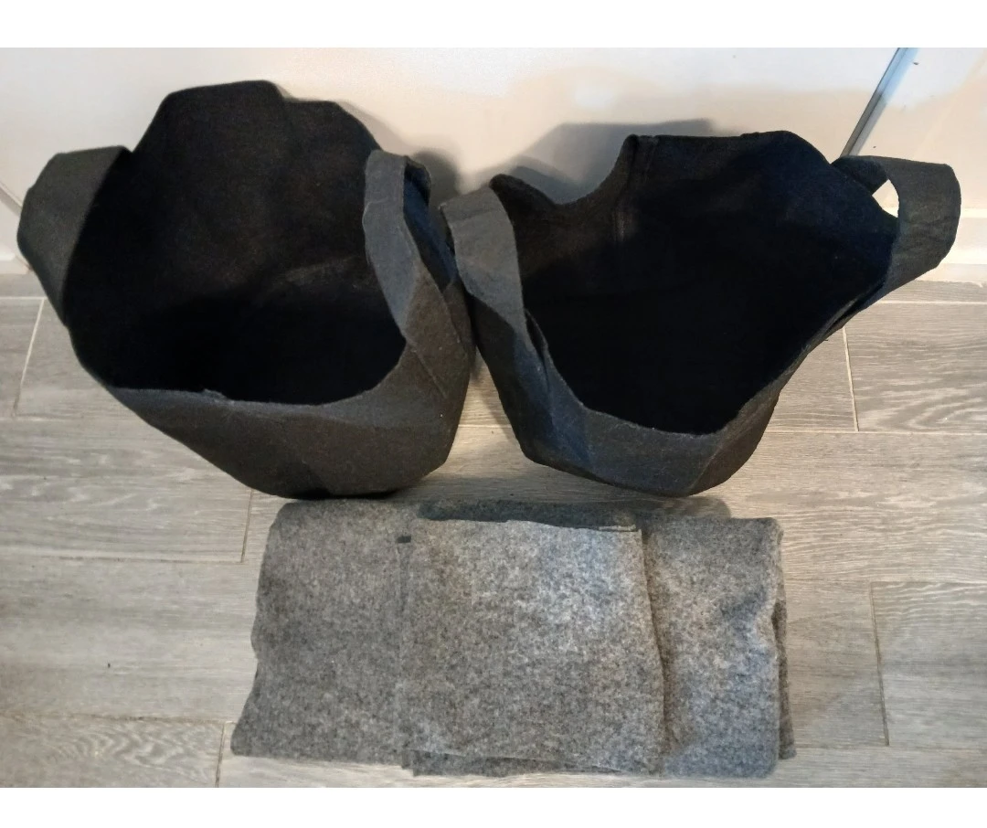 Two Grow Bags and 2 lengths of Weed Barrier. It's available.