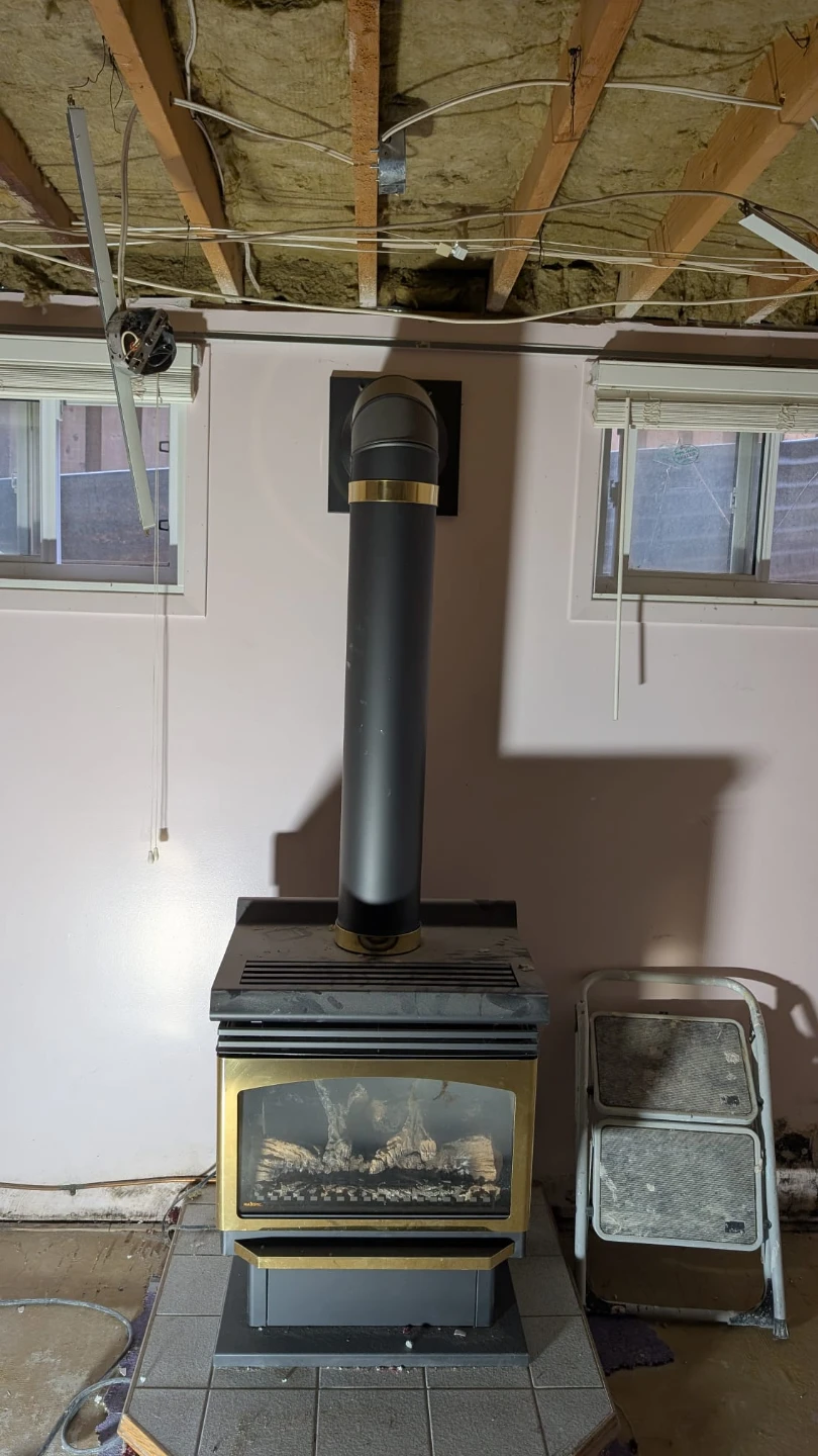 Majestic Gas Fireplace with Gold Trim - photo 4