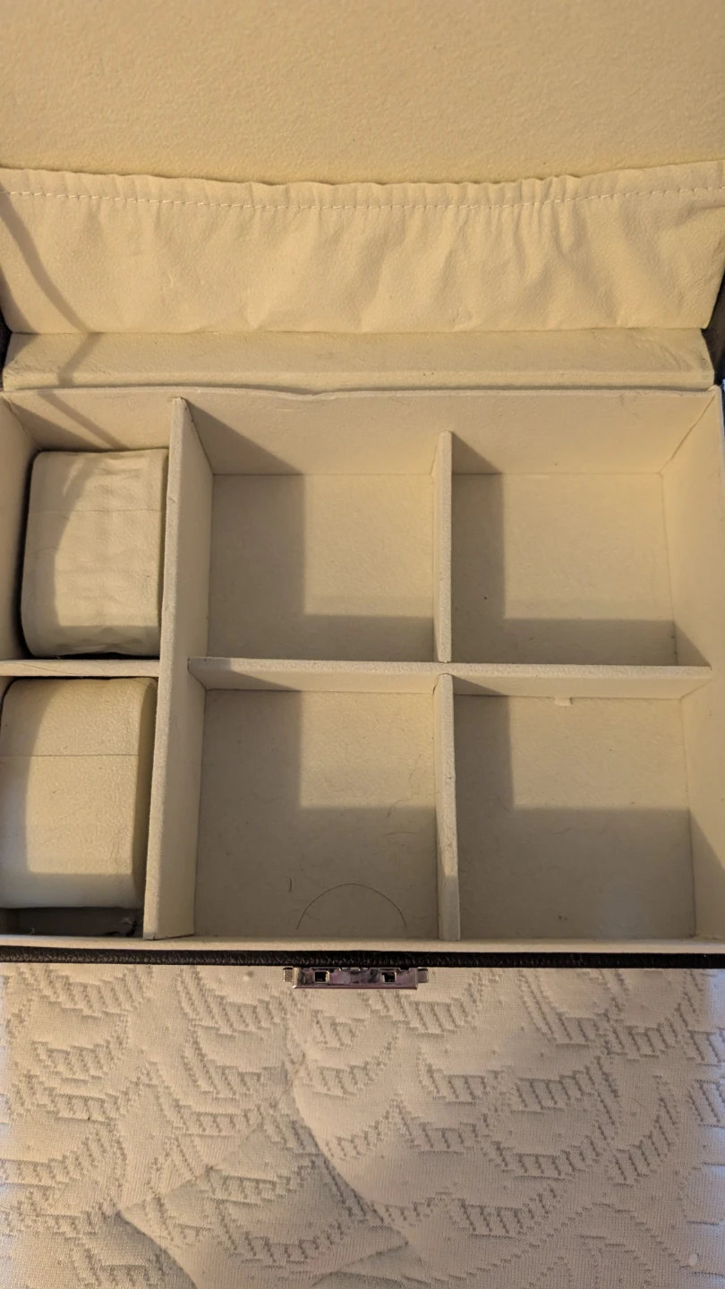 Black Faux Leather Jewelry Box Organizer - photo 5