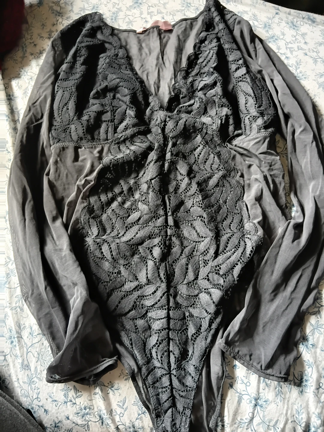Women's grey Lace Teddy