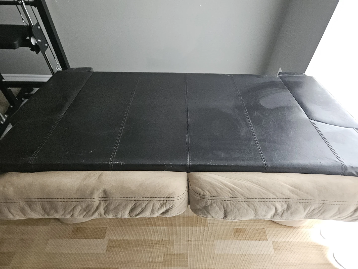 2-Seater Sofa - Beige & Black - photo 2