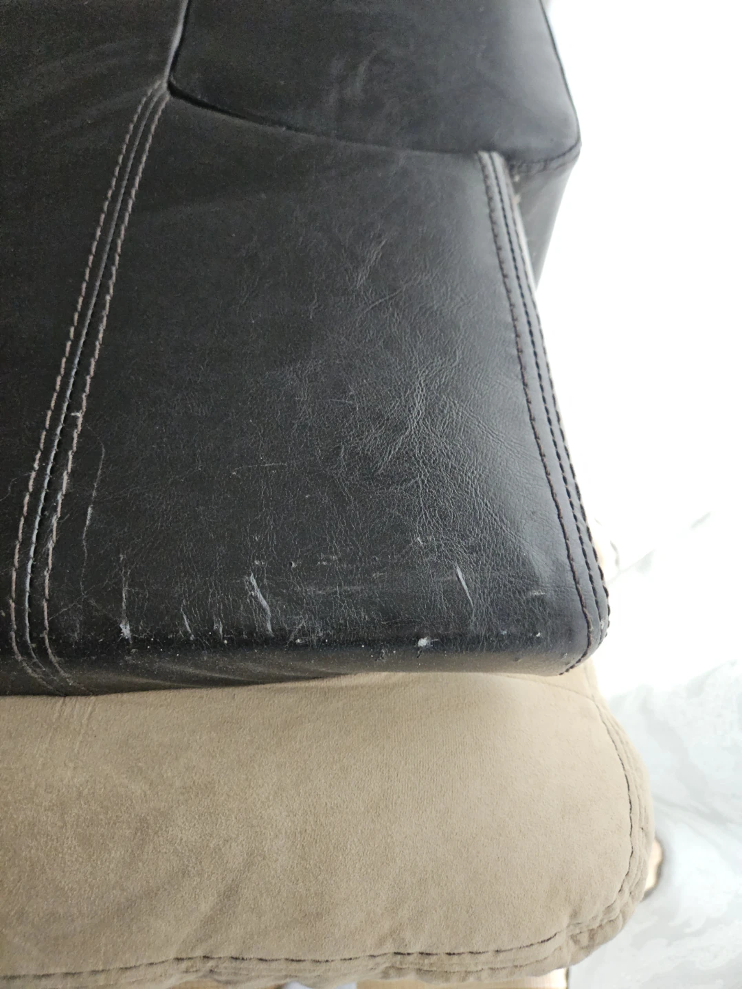2-Seater Sofa - Beige & Black - photo 3