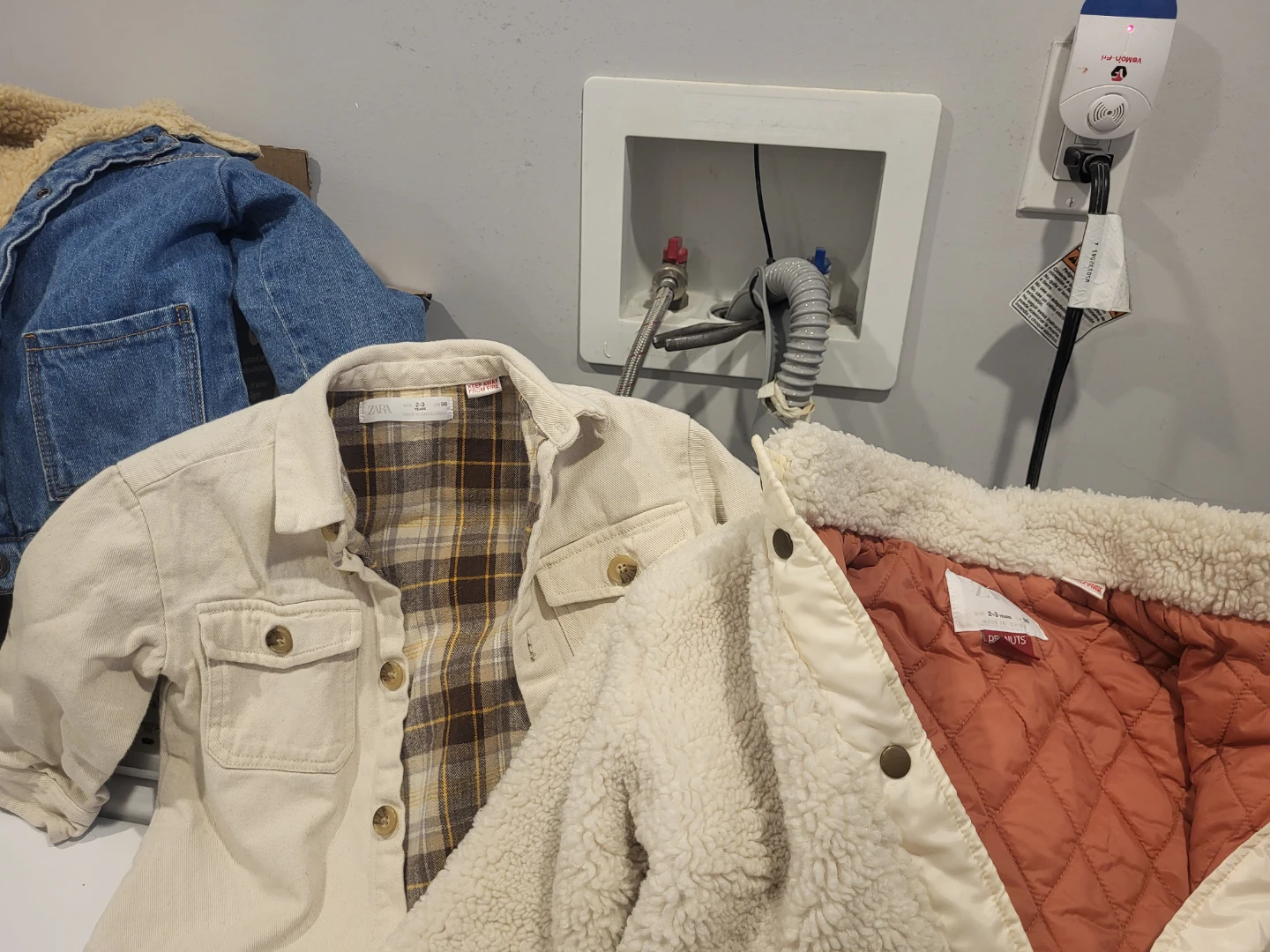 ZARA Boys Cream Corduroy Shirt Jacket with Plaid Lining - photo 4