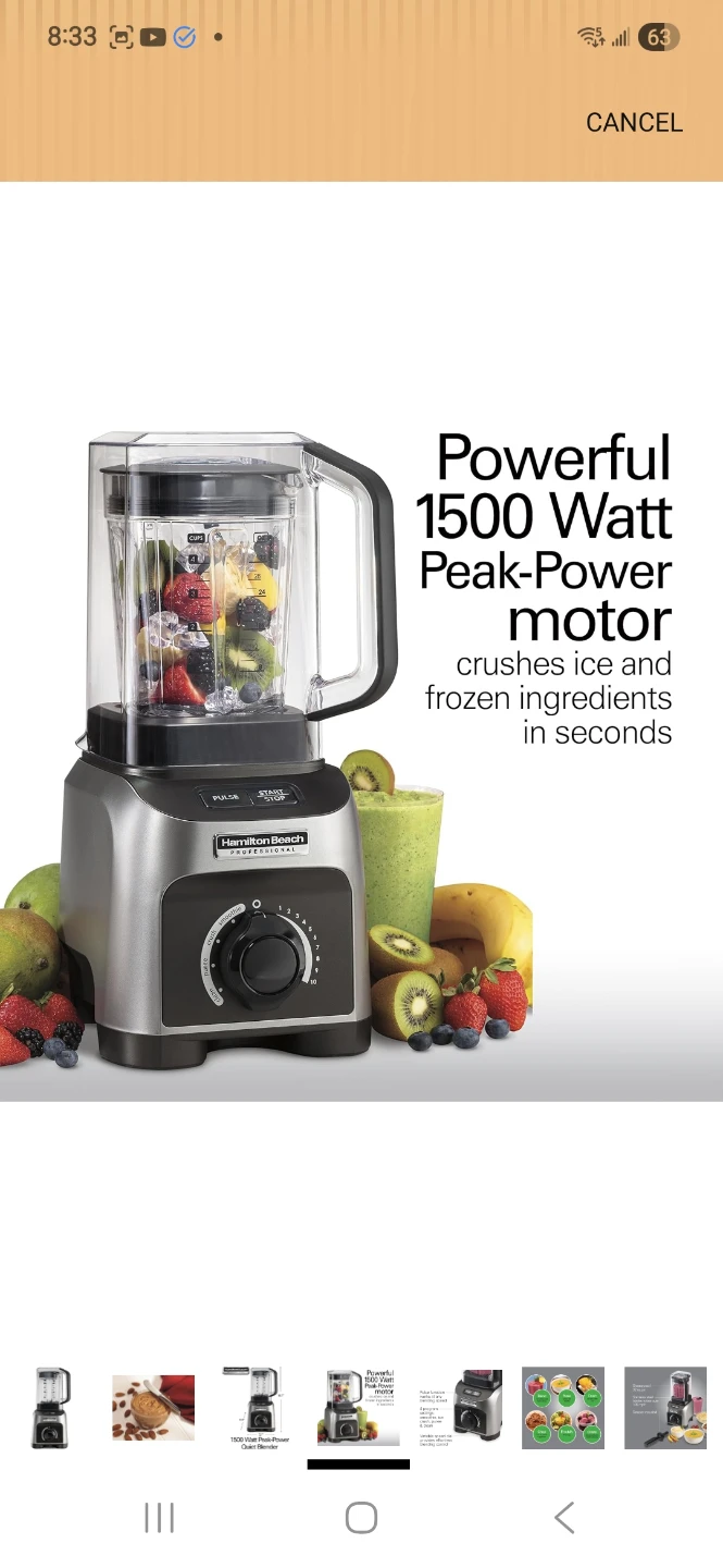 Hamilton Beach Professional Quiet Blender - 1500 Watt Peak Power - photo 5